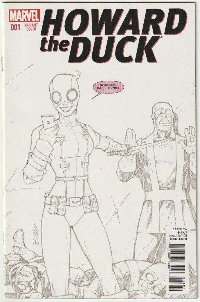 Howard the Duck #1 2nd print Lim Sketch Variant