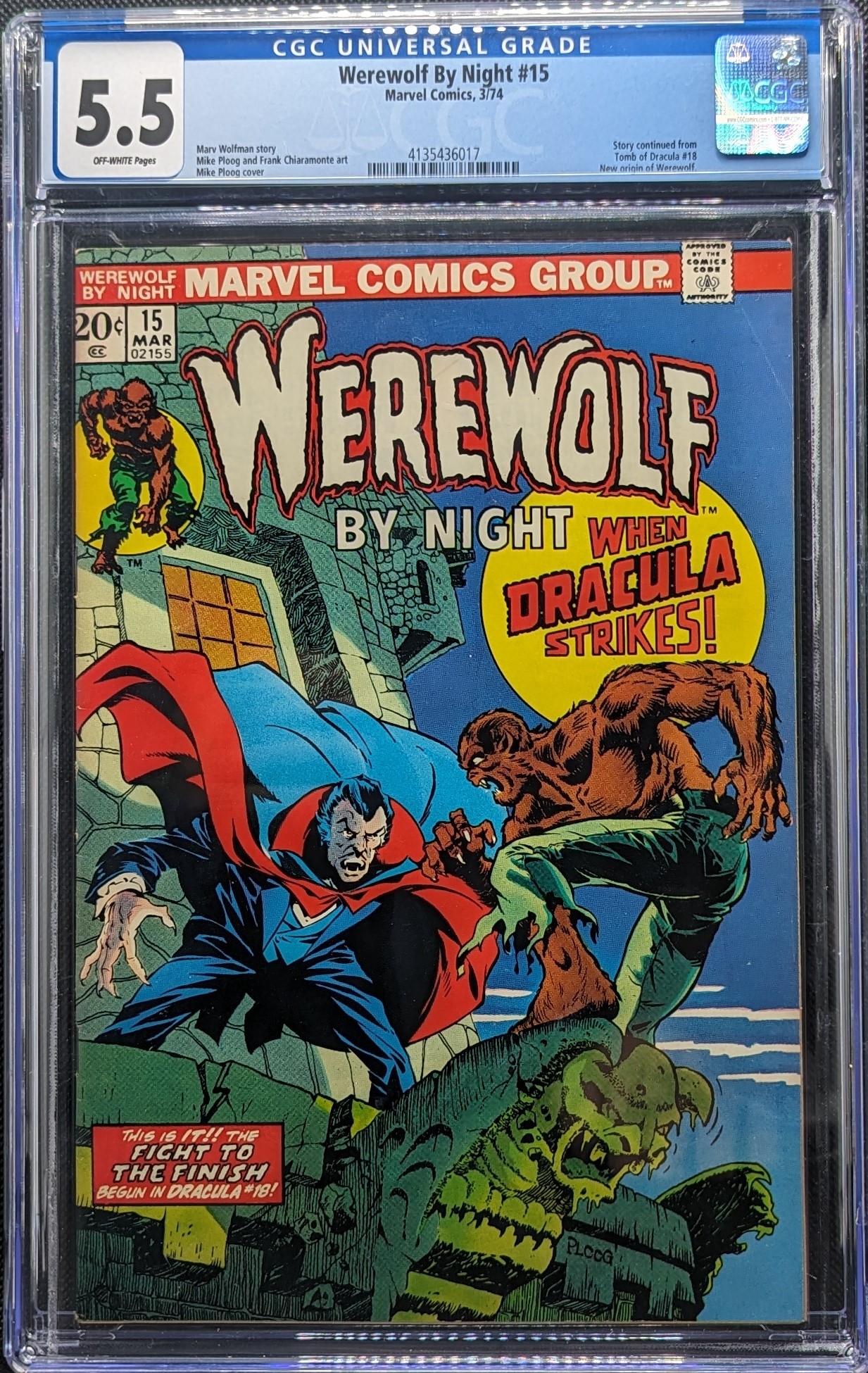 Werewolf by Night #15 CGC 5.5