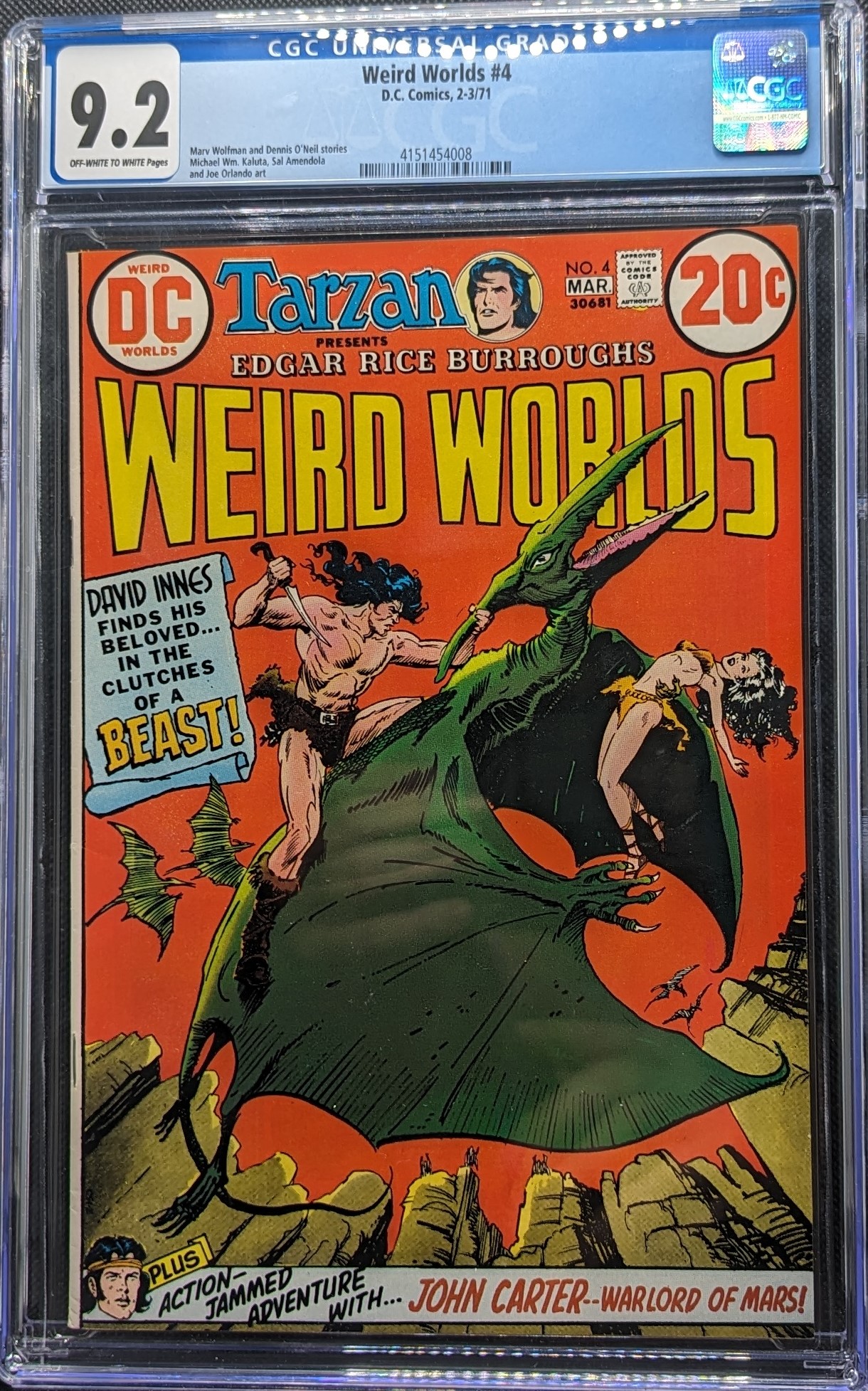 Weird Worlds #4 CGC 9.2