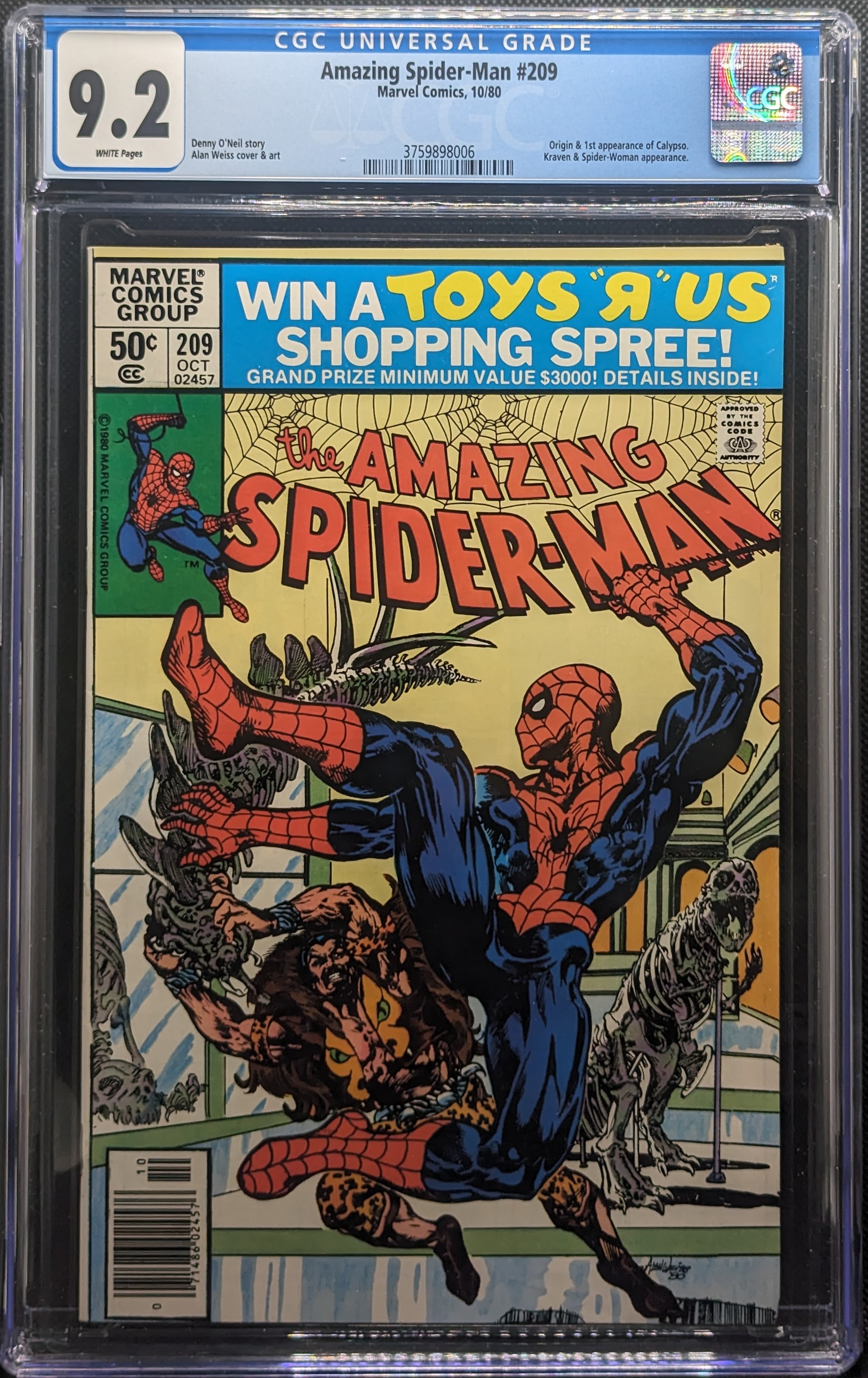 Amazing Spider-Man #209 Newsstand CGC 9.2