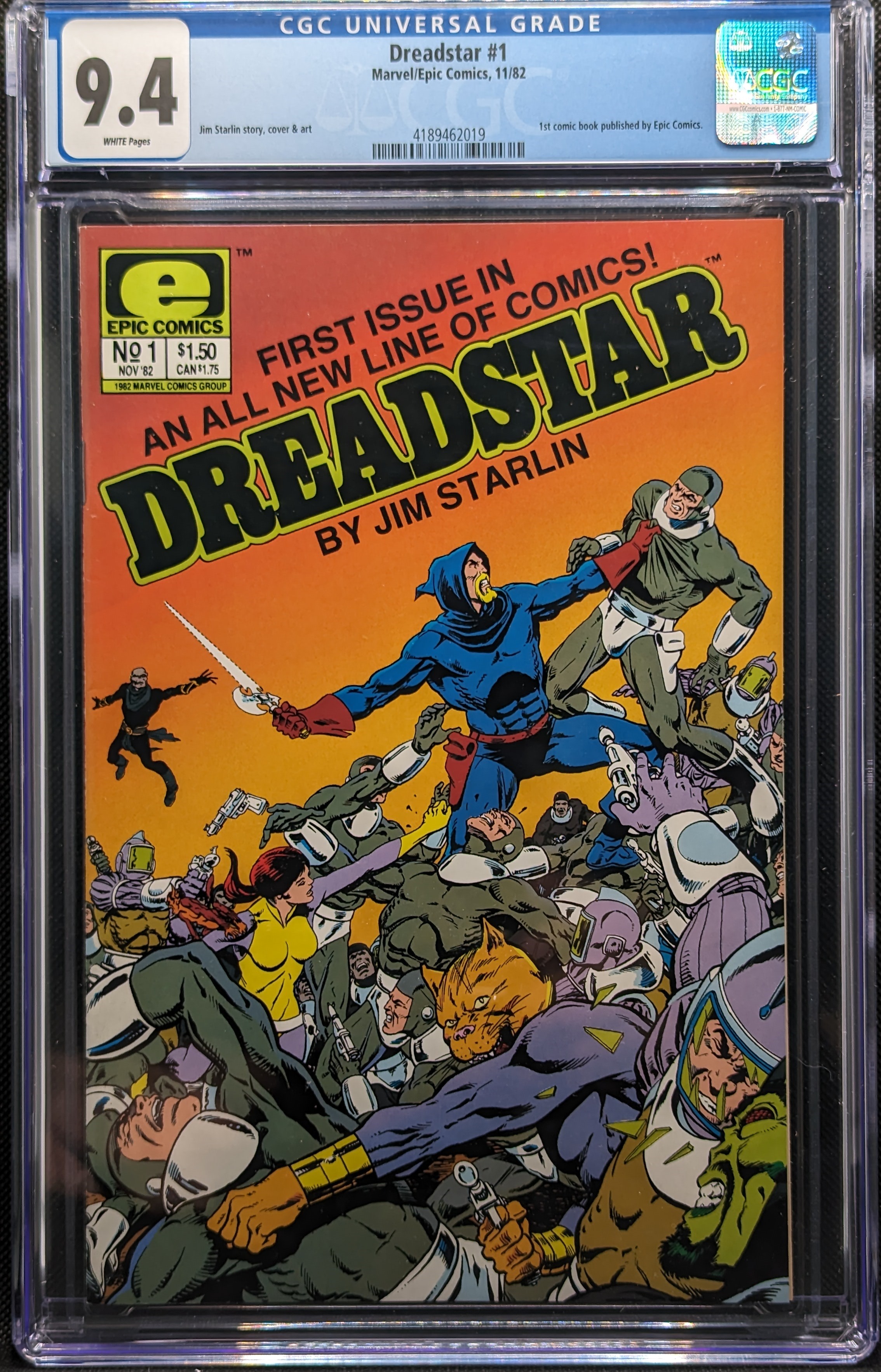 Dreadstar #1 CGC 9.4 Epic Comics 1982