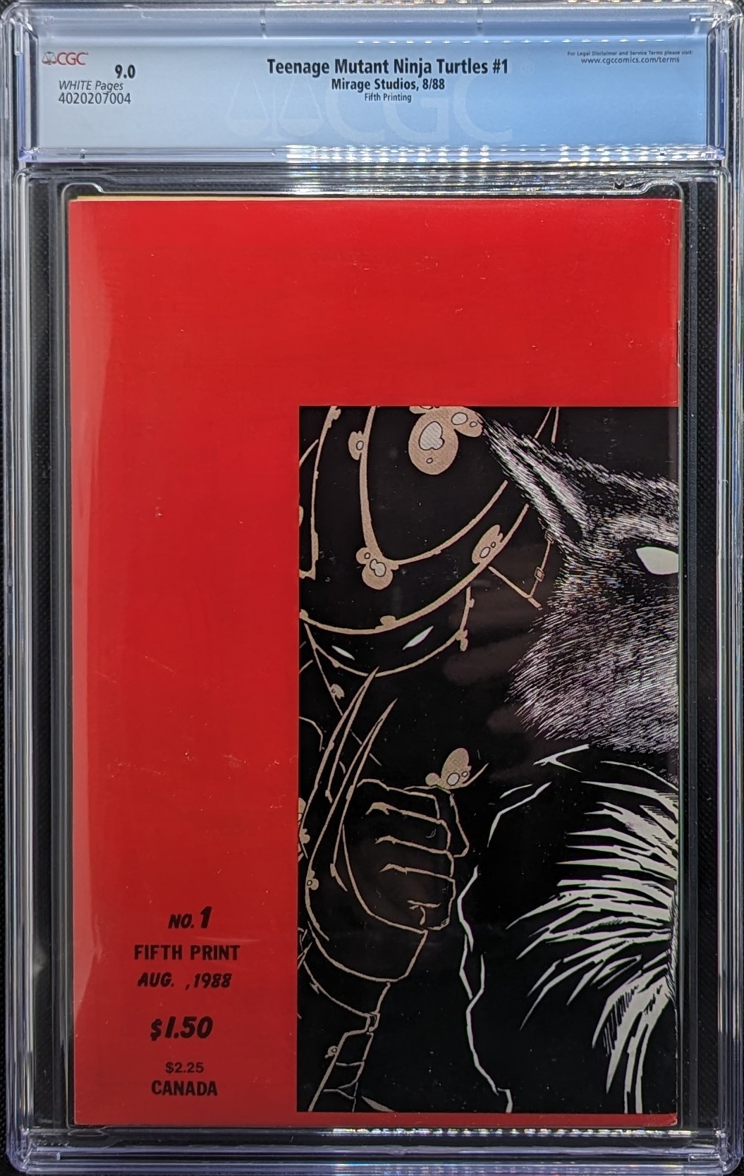 Teenage Mutant Ninja Turtles #1 5th Print CGC 9.0