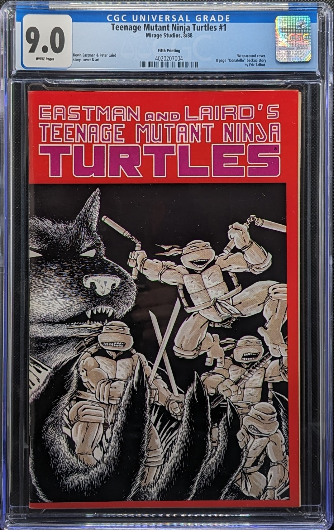 Teenage Mutant Ninja Turtles #1 5th Print CGC 9.0