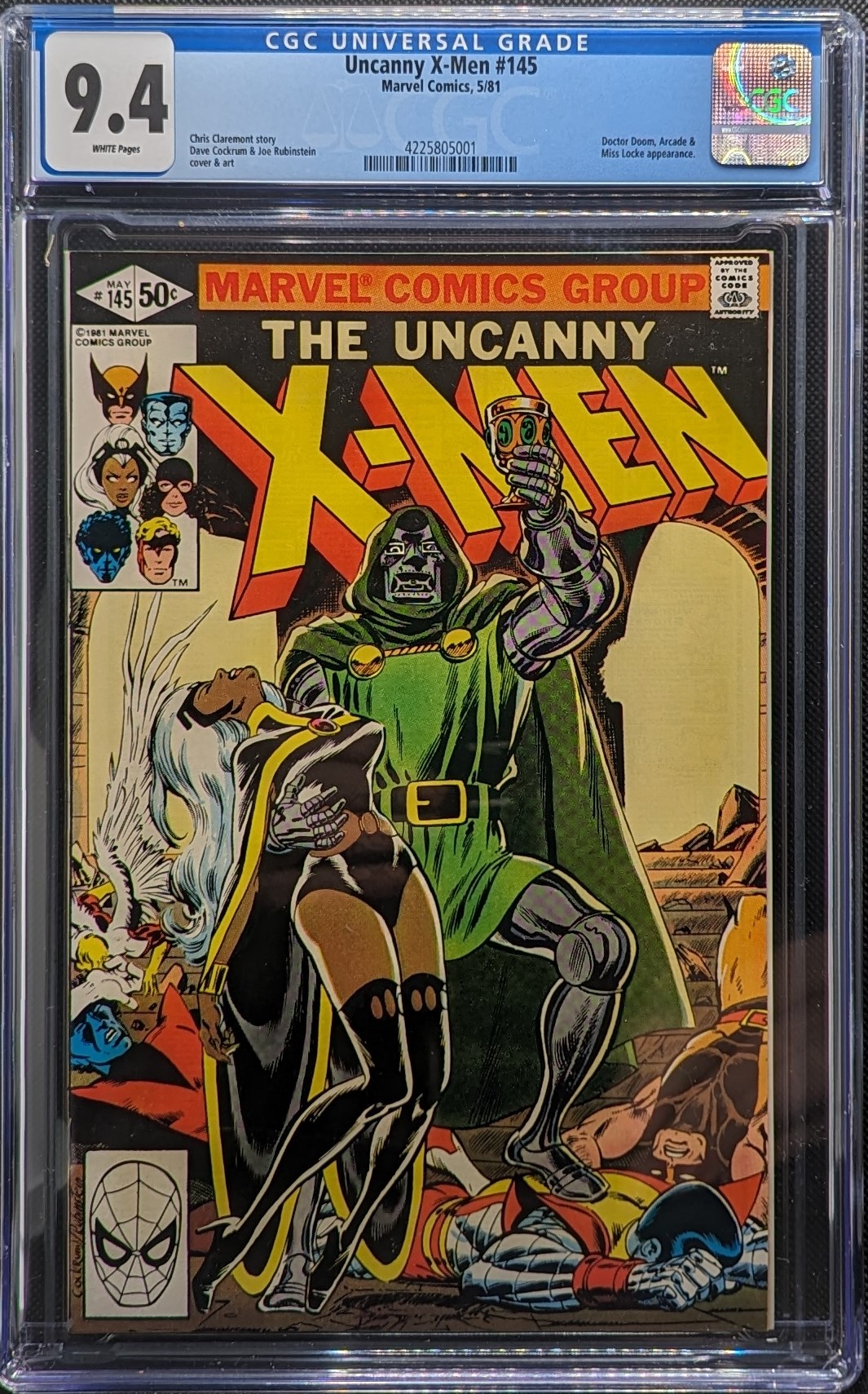 Uncanny X-Men 145 - DOOM!  CGC 9.4