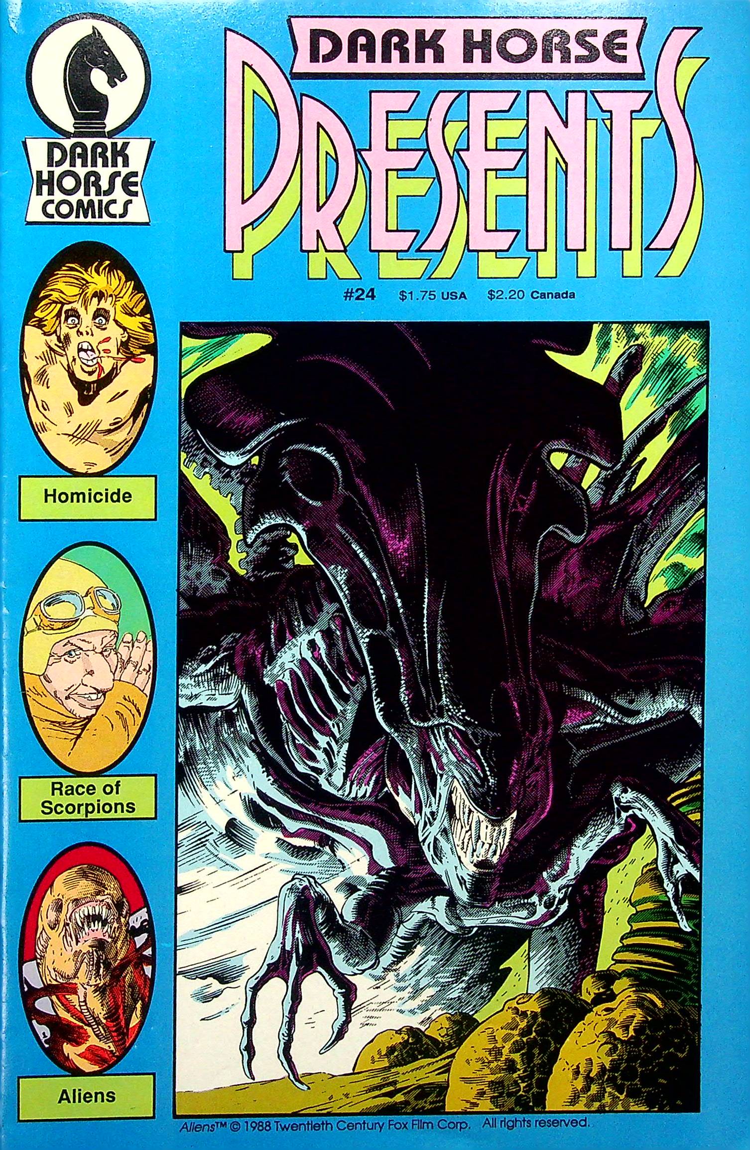 Dark Horse Presents #24   Origin of Aliens (Xenomorphs) in comic books