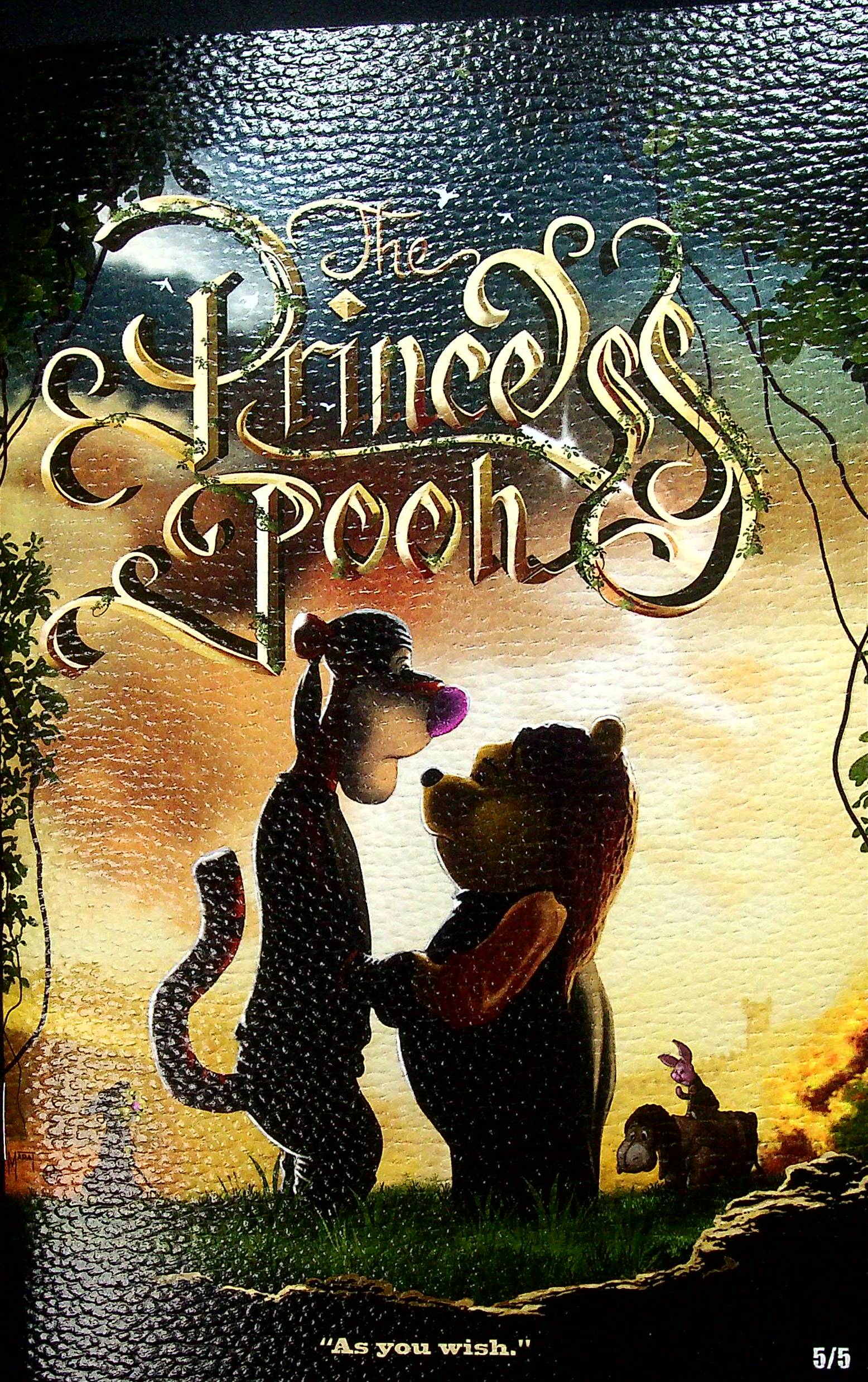Do You Pooh - The Princess Pooh - The Princess Bride Homage - Leather Cover Quote 4 - Ltd. 5 "As you wish"