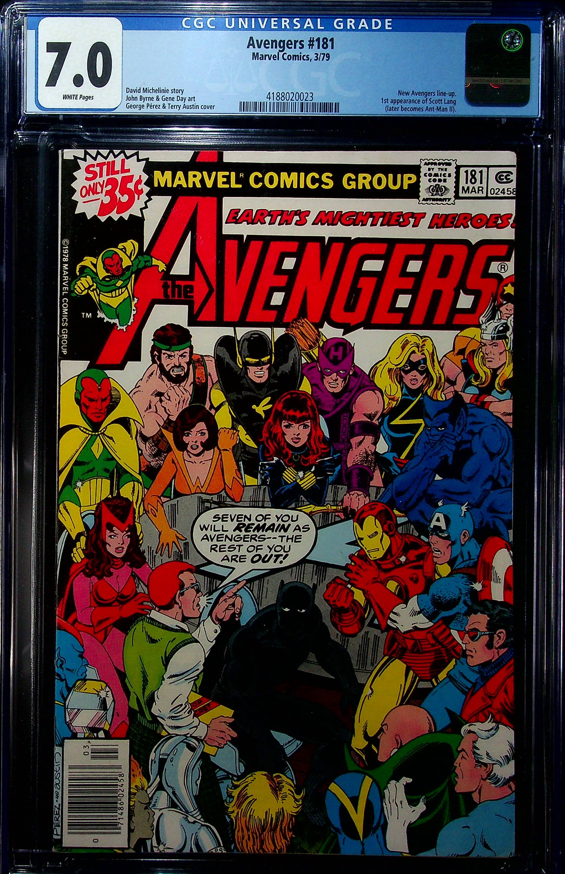 Avengers #181 1st Scott Lang (Ant-Man) 