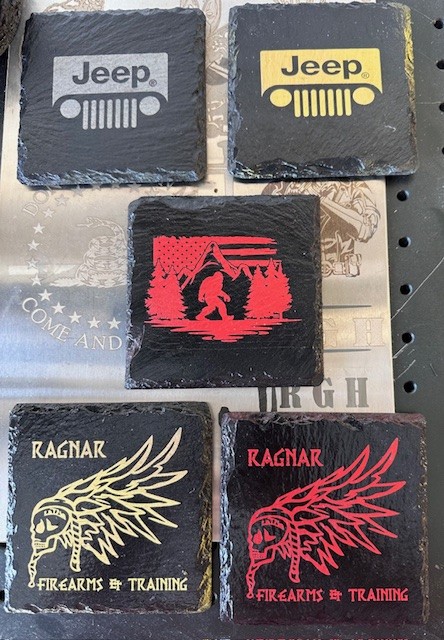 Slate Coasters with Color