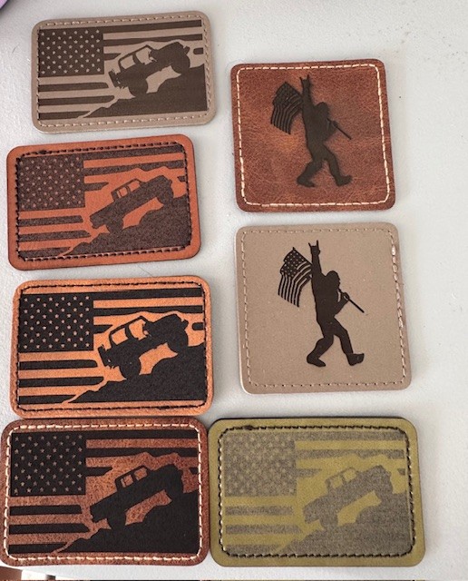 Engraved Leather Patches 