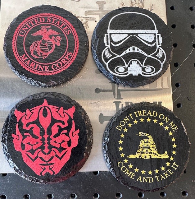 Slate Coasters with Color