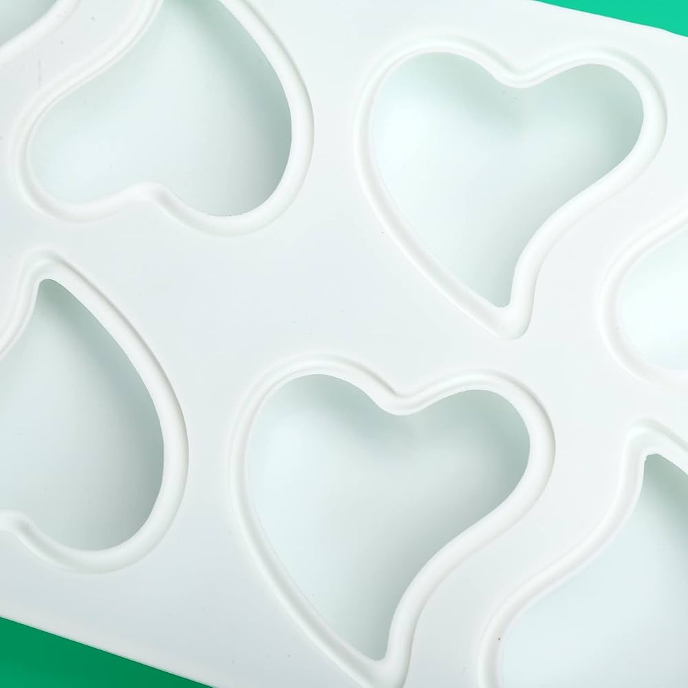 Curvy 3D Heart 8 Cavity Silicon Mould 1Pc
