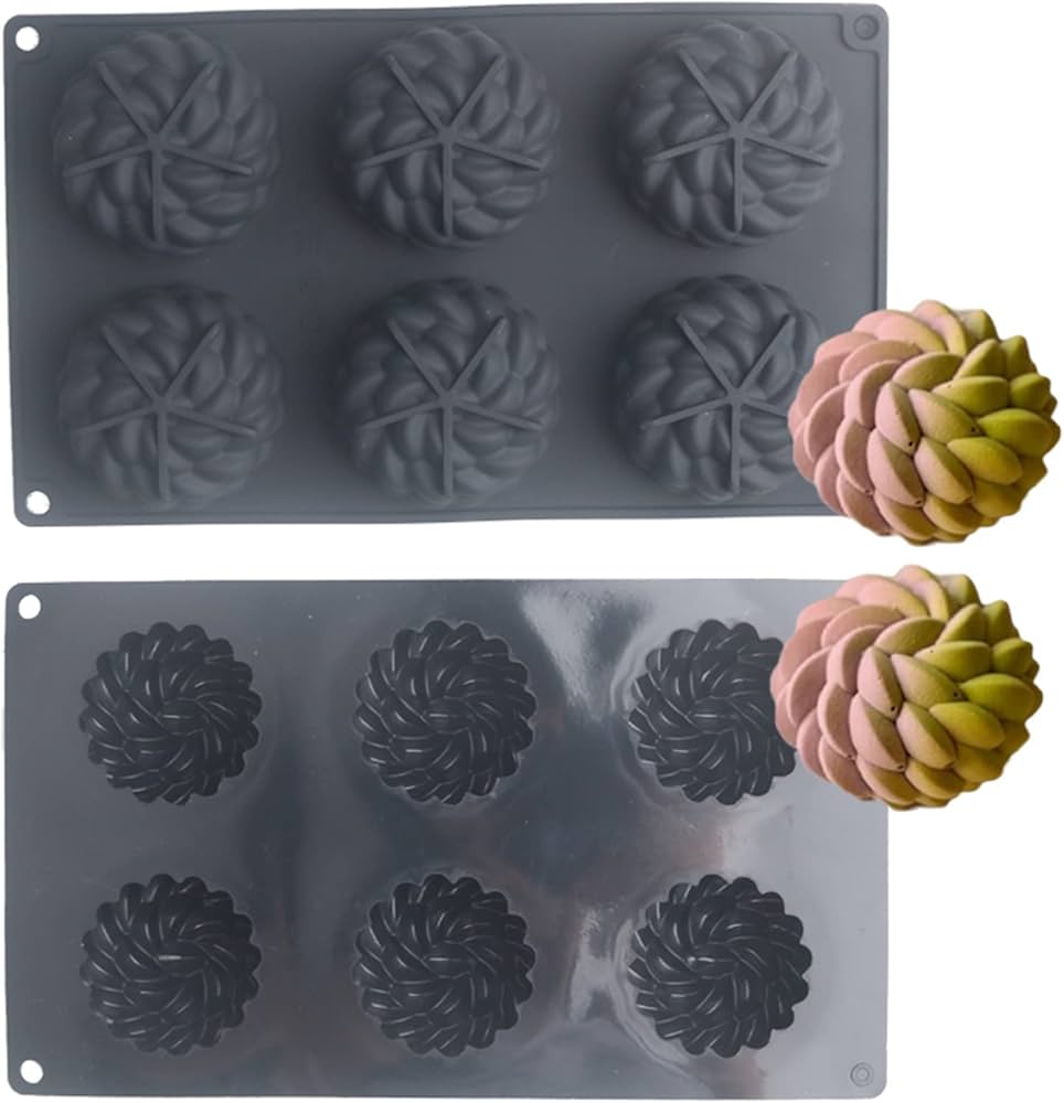 Succulent Flower 6 Cavity Silicon Mould 1Pc