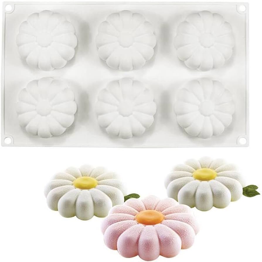 Daisy Flower 6 Cavity Silicon Mould 1Pc