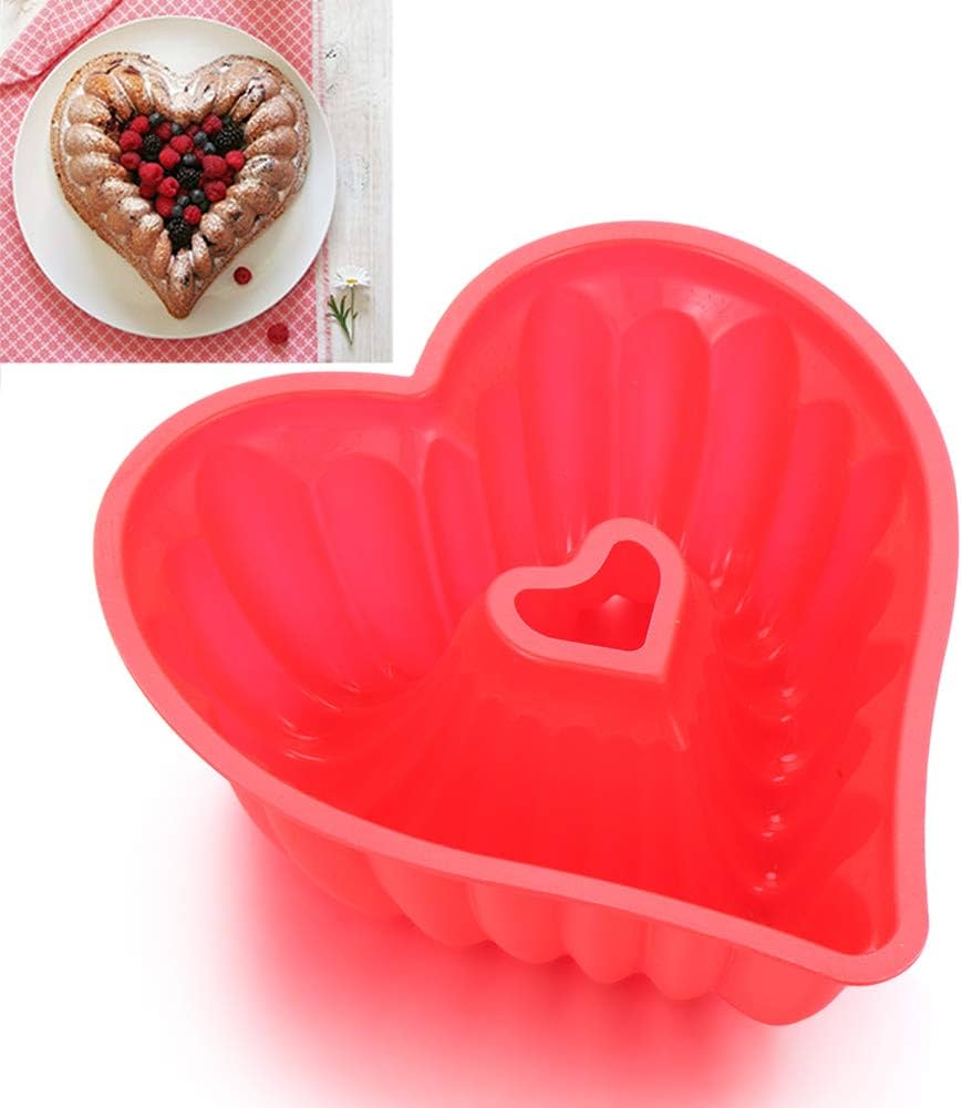 Heart Bundt Silicon Mould 1Pc