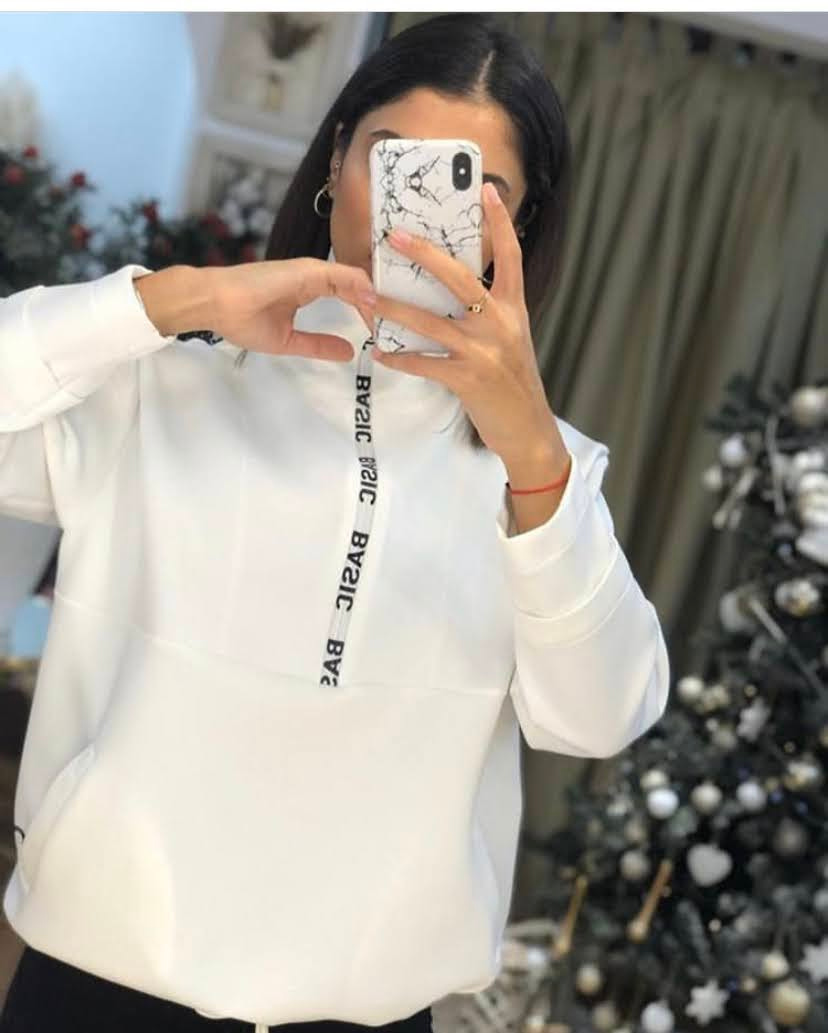 Basic Front Half  Zip Sweatshirt