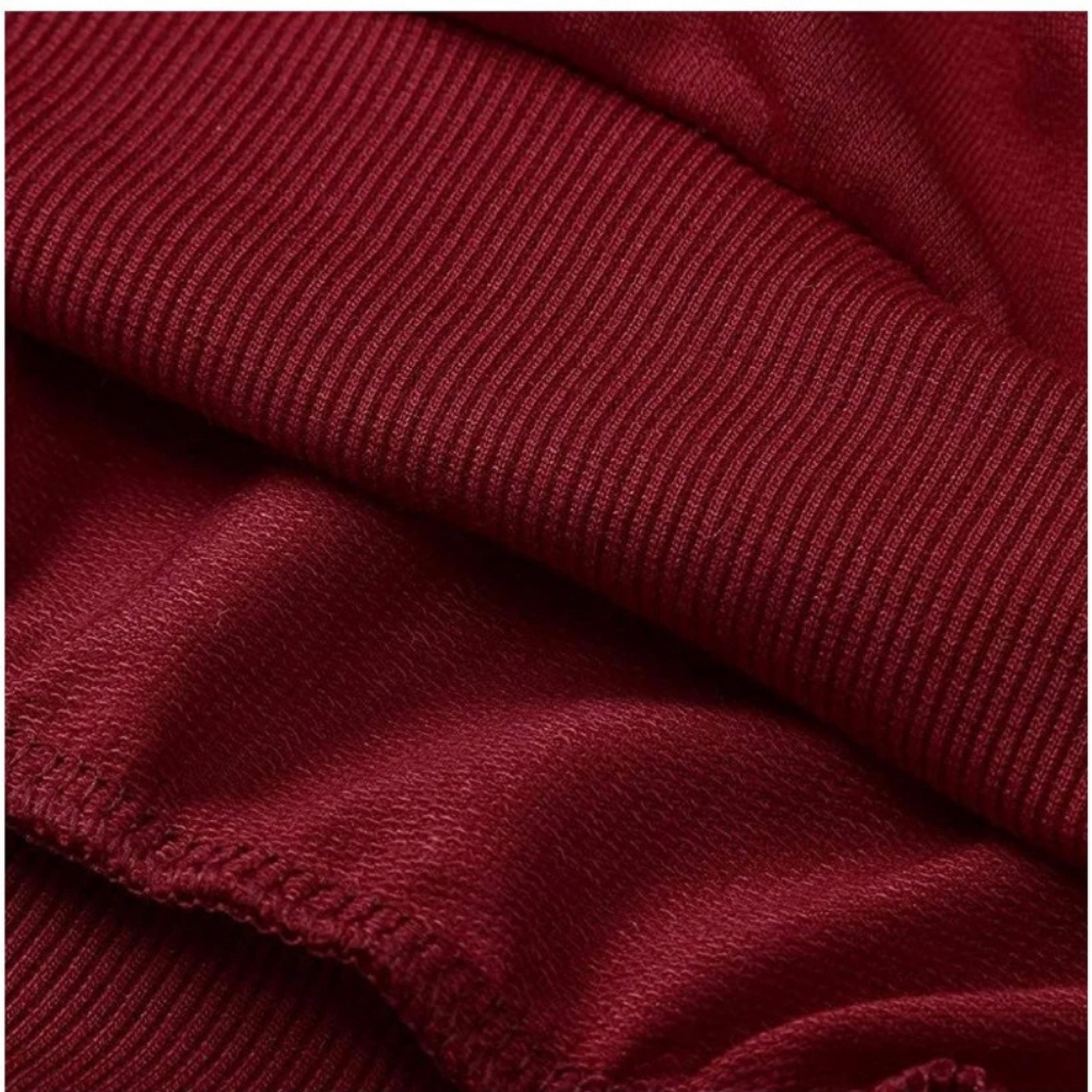 Wine One Side Cold Shoulder Daisy Front Top