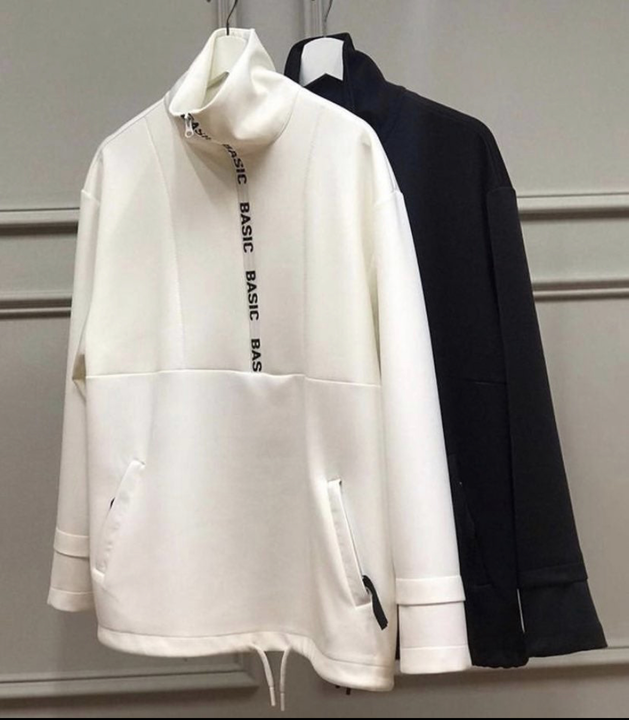 Basic Front Half  Zip Sweatshirt