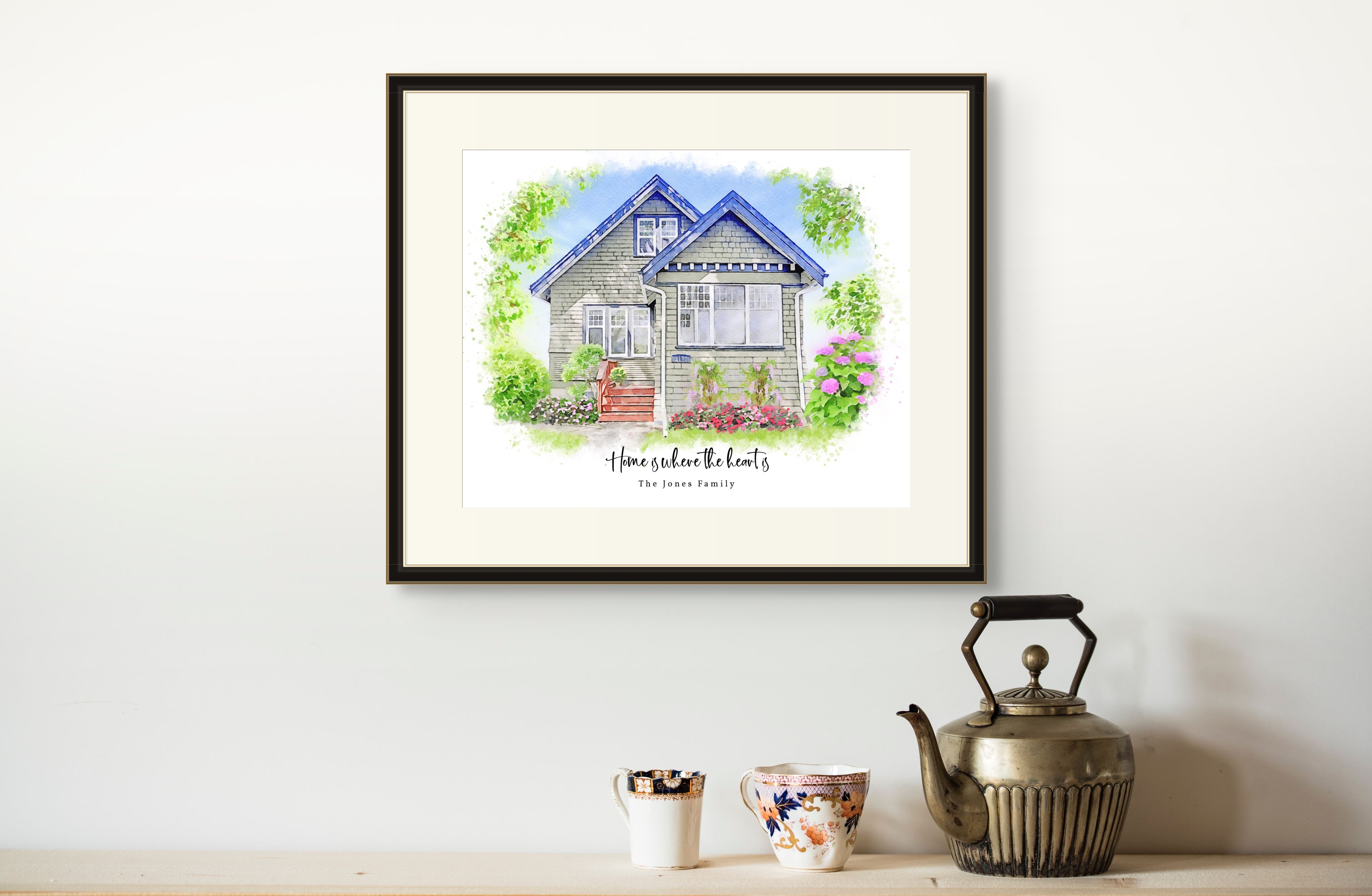 Watercolour Painting House Portrait