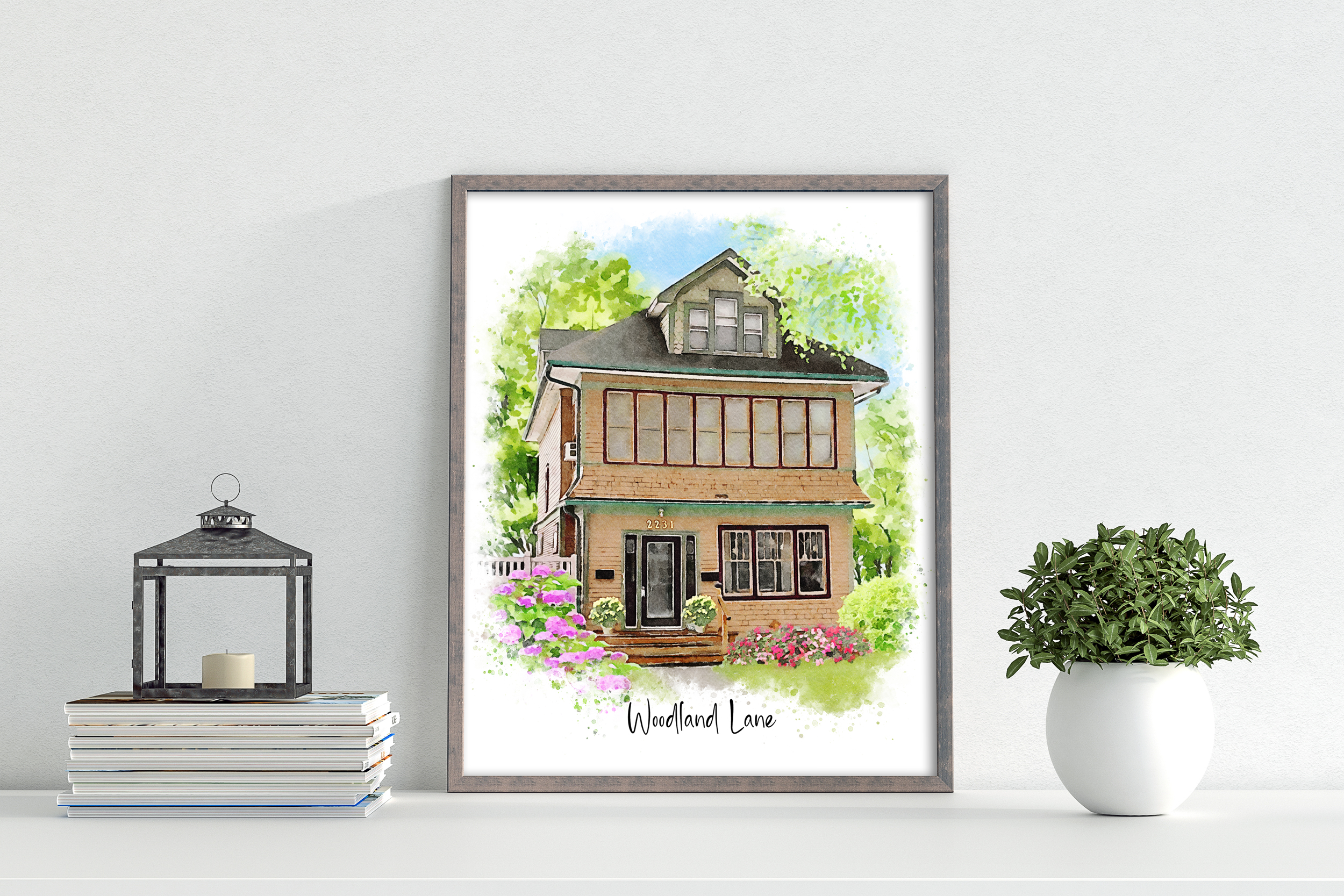 Watercolour Painting House Portrait