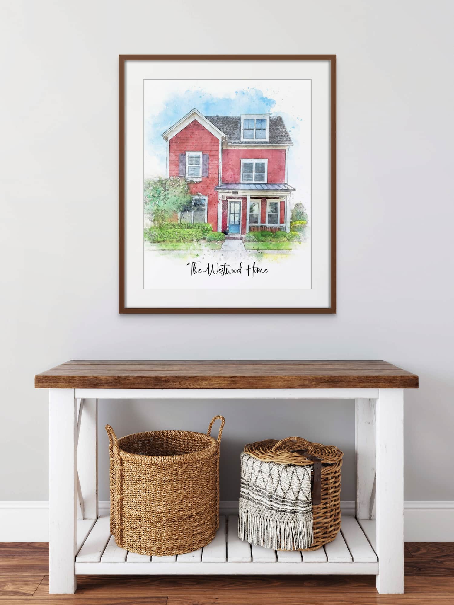 Ink and Watercolour Sketch House Portrait 