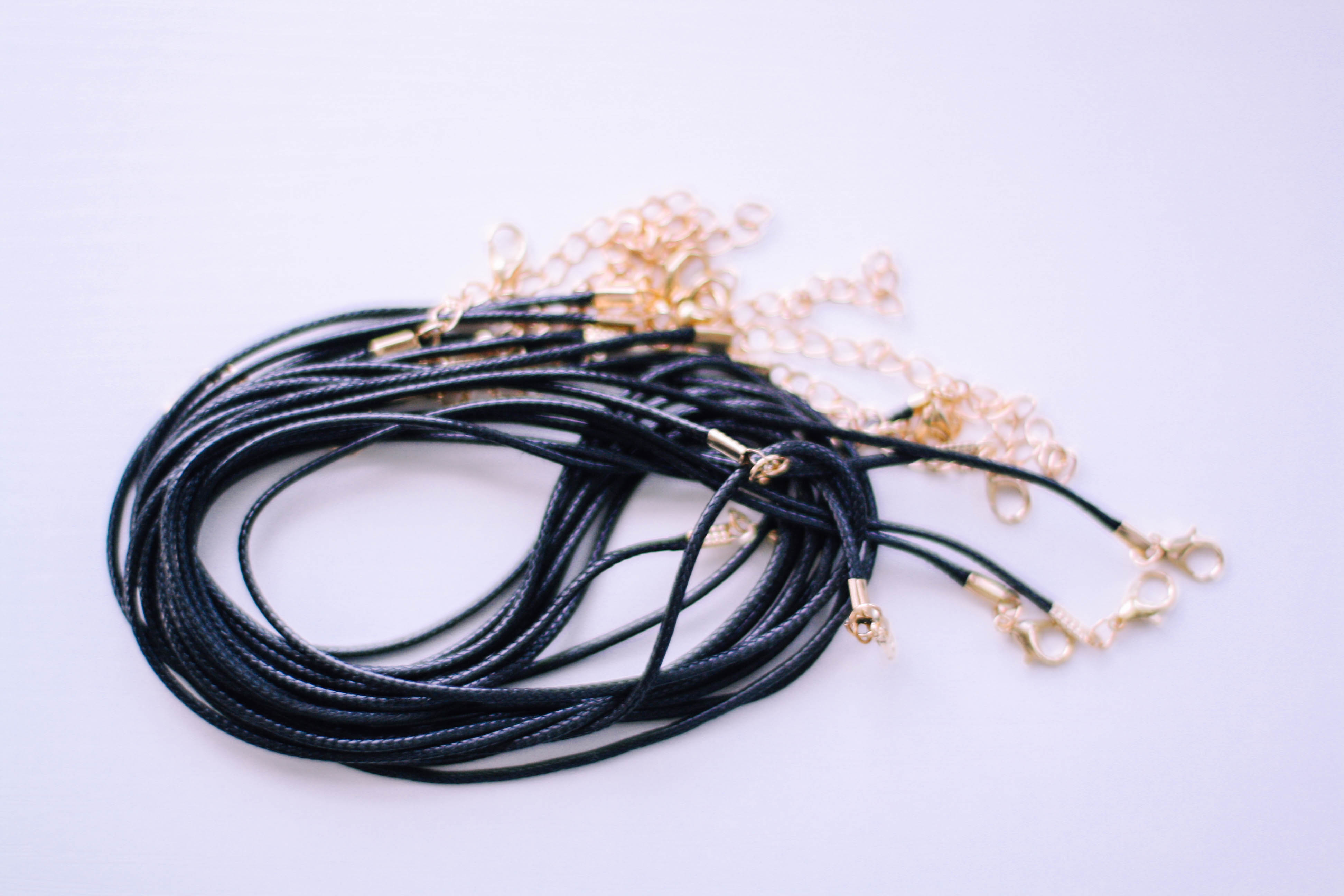 Waxed cord for necklases (pack of 2 )