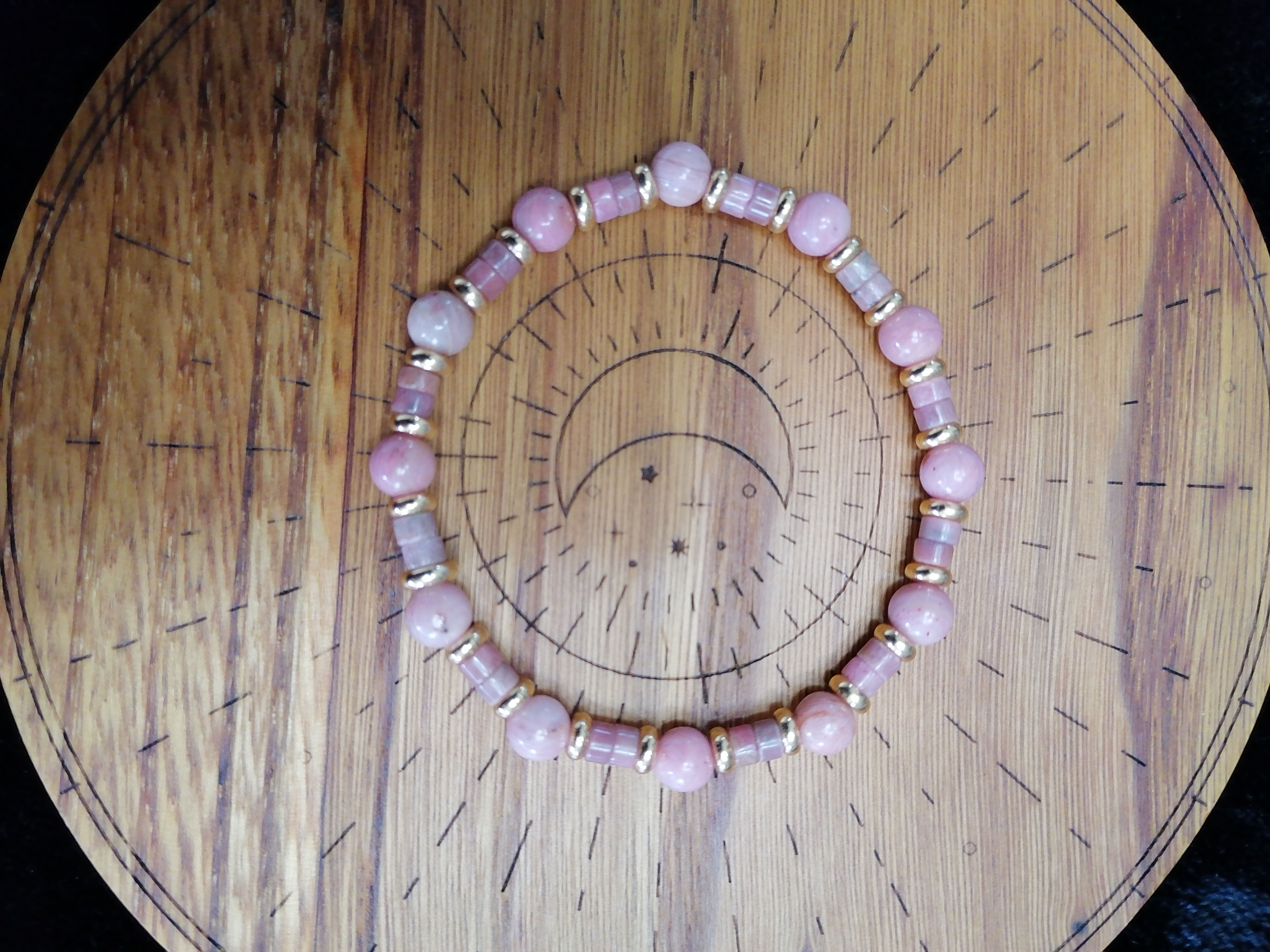 Bracelet "bien-être" en rhodonite 