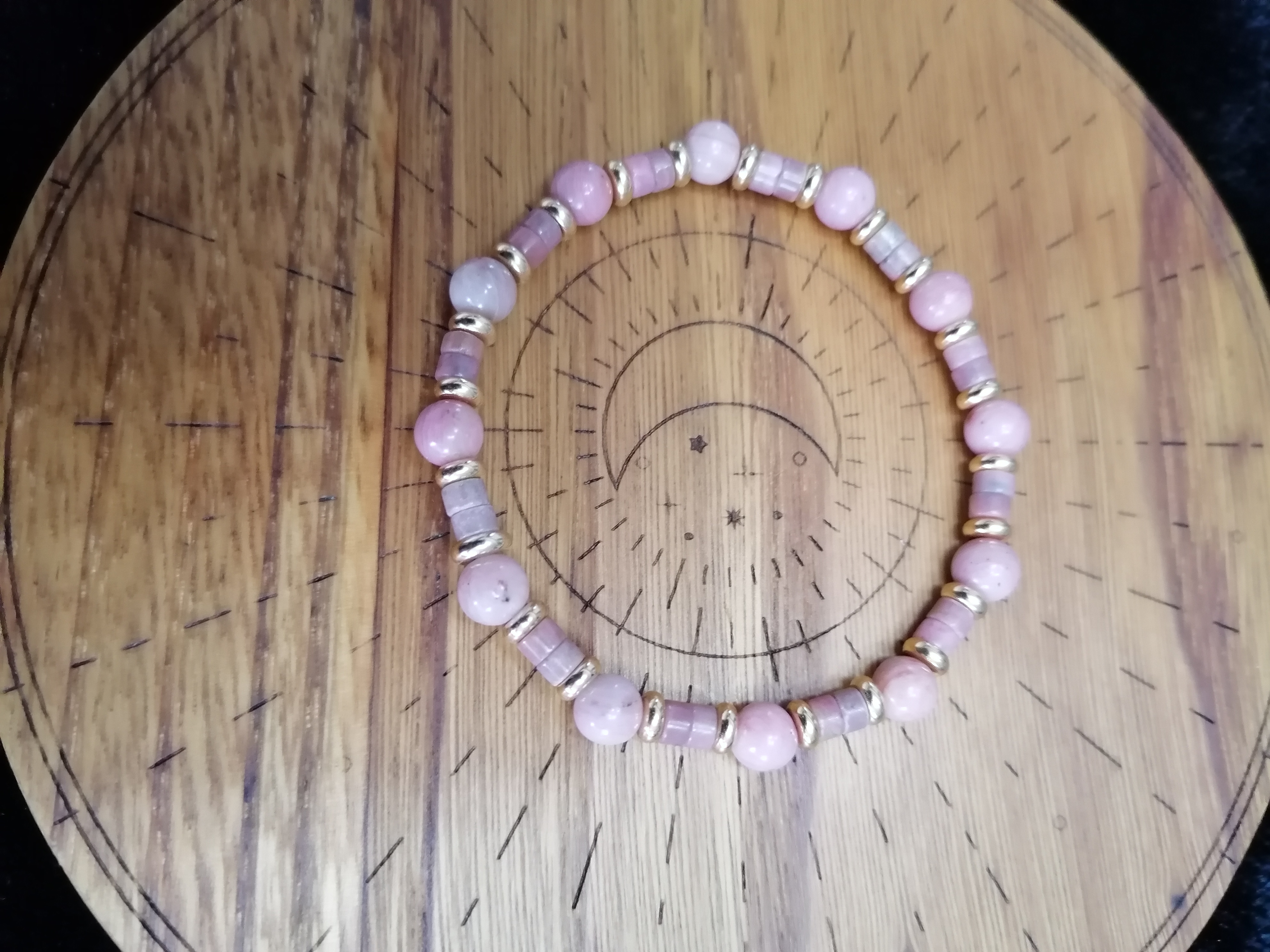 Bracelet "bien-être" en rhodonite 