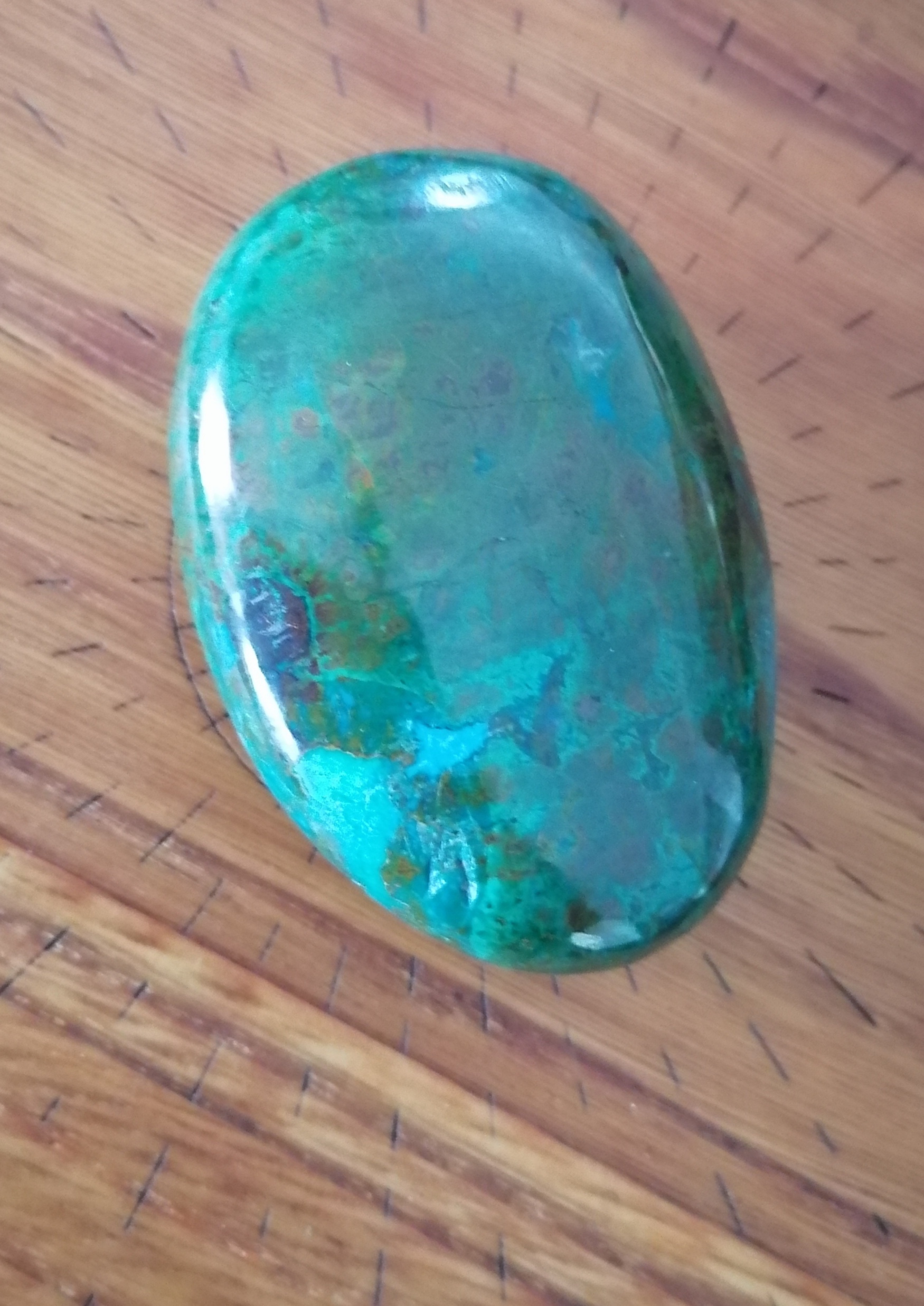 Galet de chrysocolle du Pérou