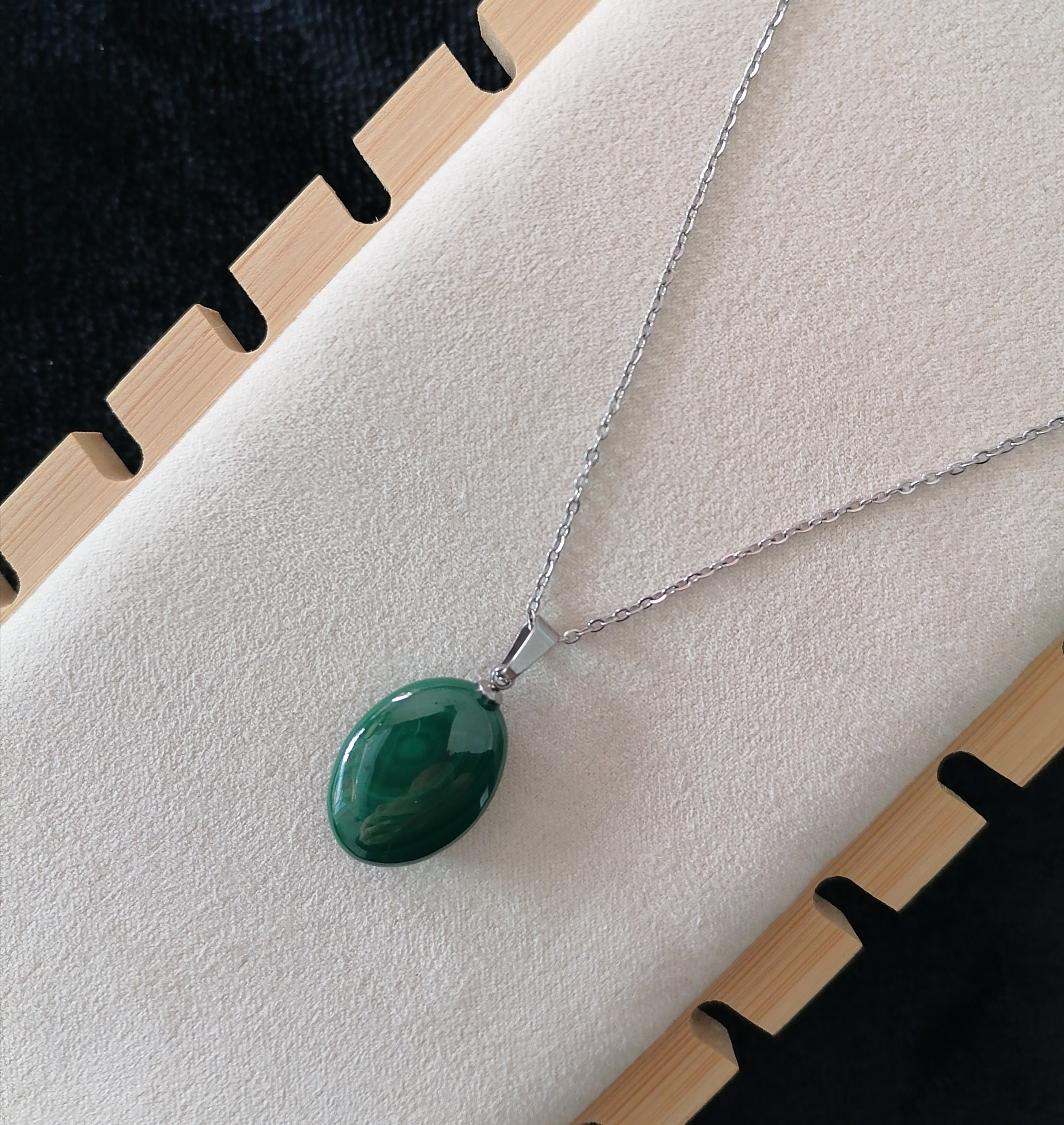 Collier "bien-être" en malachite