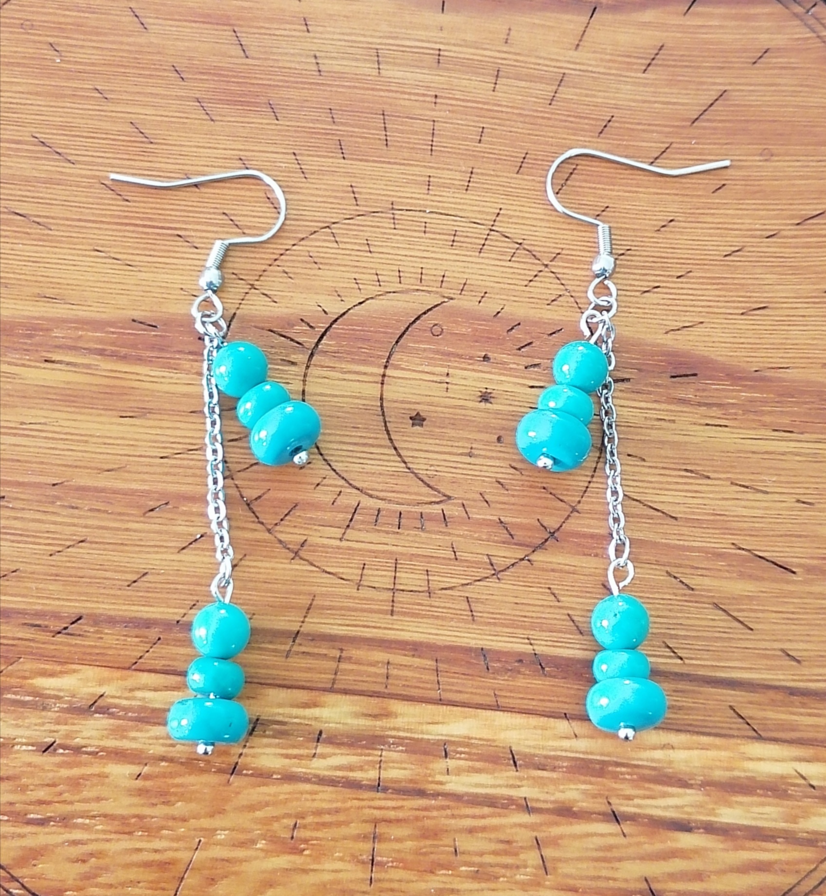 Boucles d'oreilles "sérénité" en turquoise