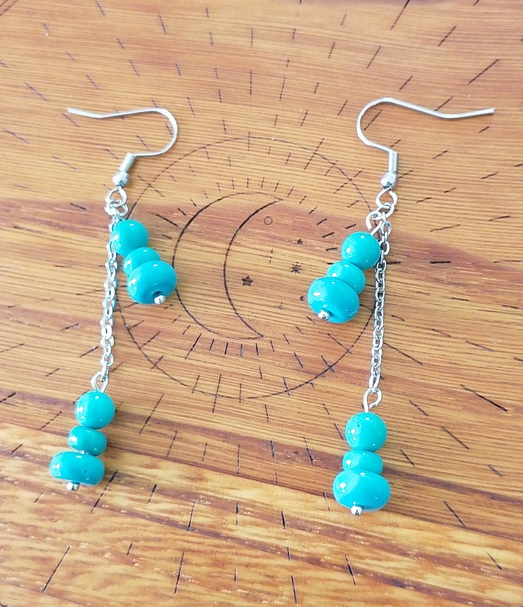 Boucles d'oreilles "sérénité" en turquoise