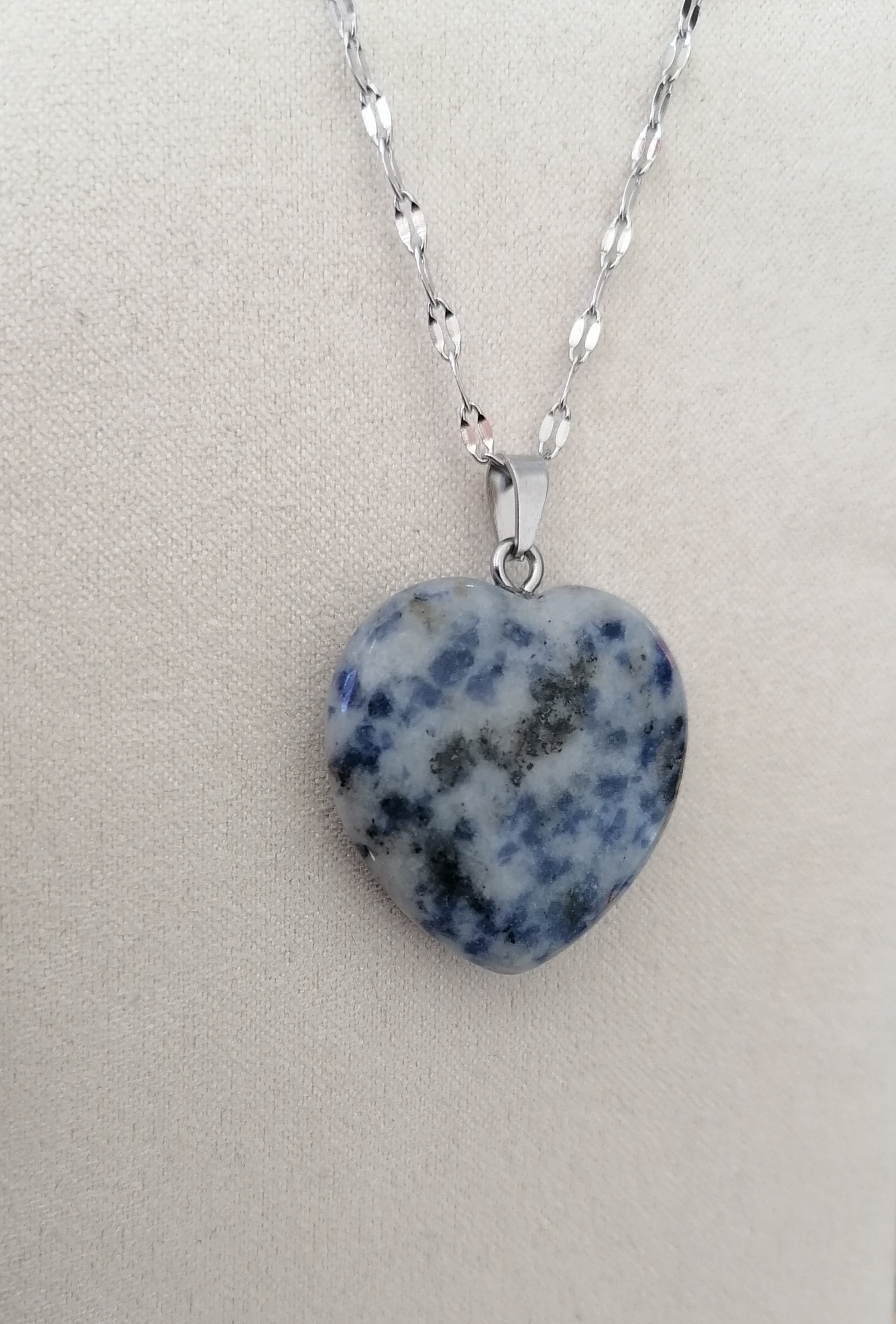 Collier "mon cœur" en sodalite