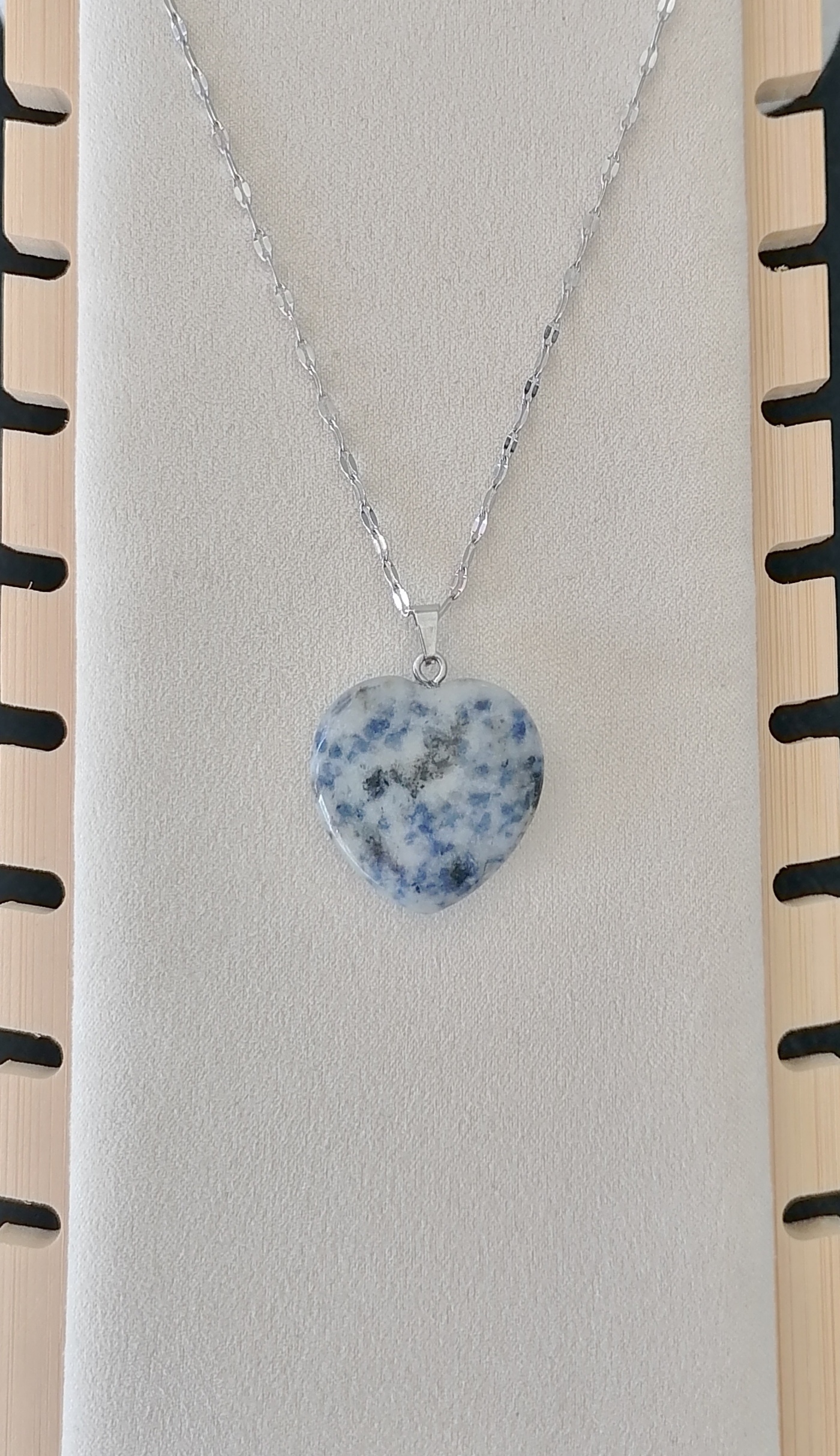 Collier "mon cœur" en sodalite