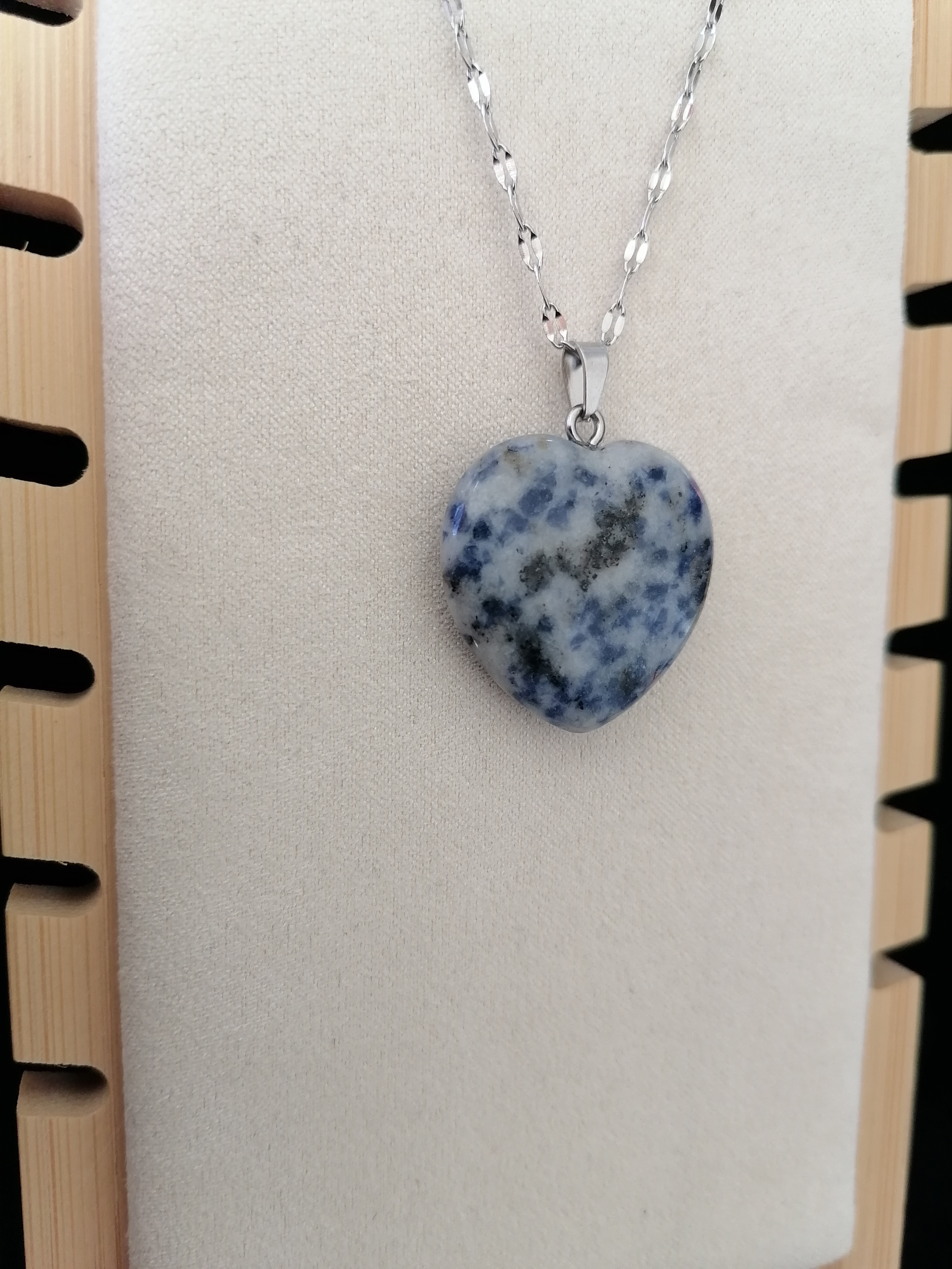 Collier "mon cœur" en sodalite