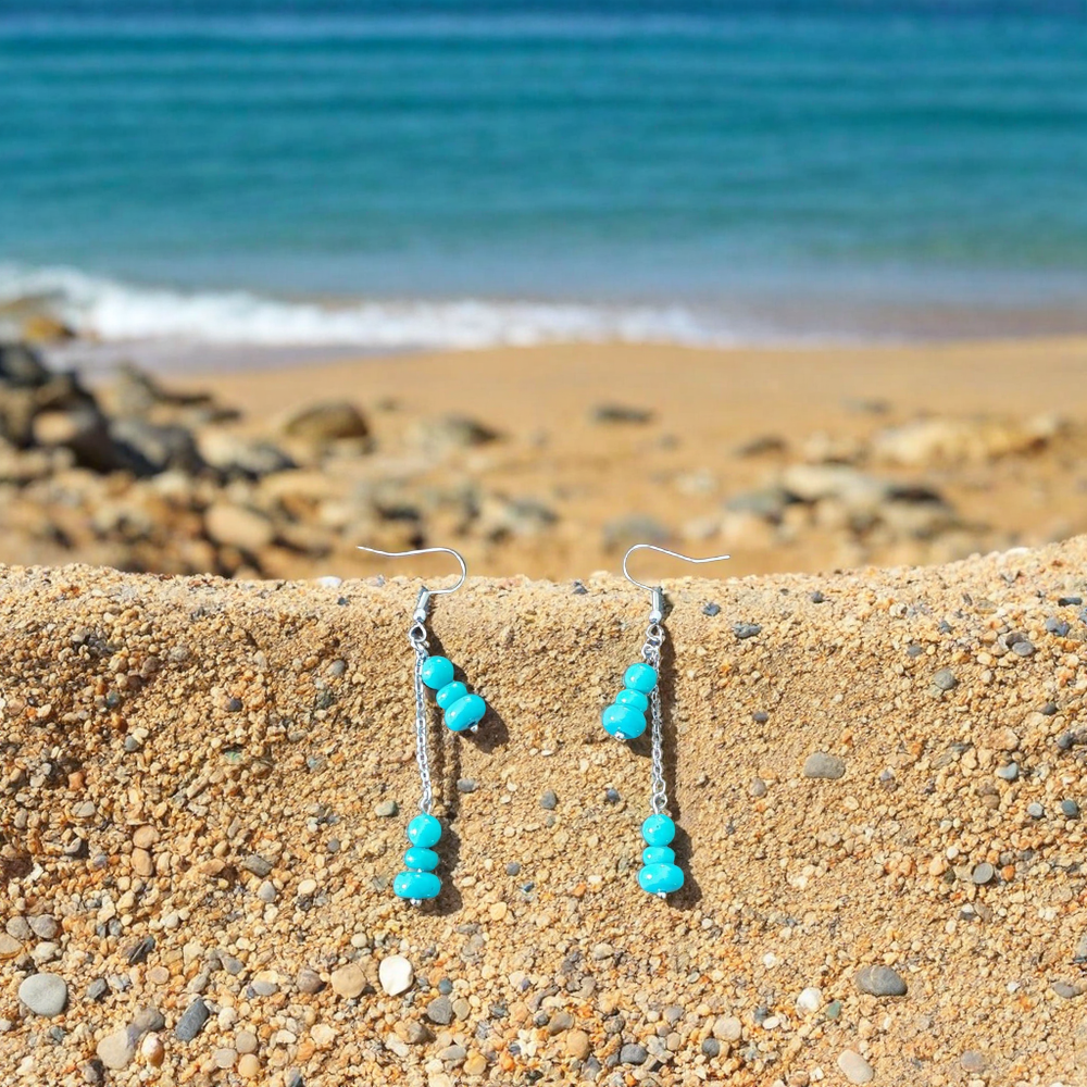 Boucles d'oreilles "sérénité" en turquoise