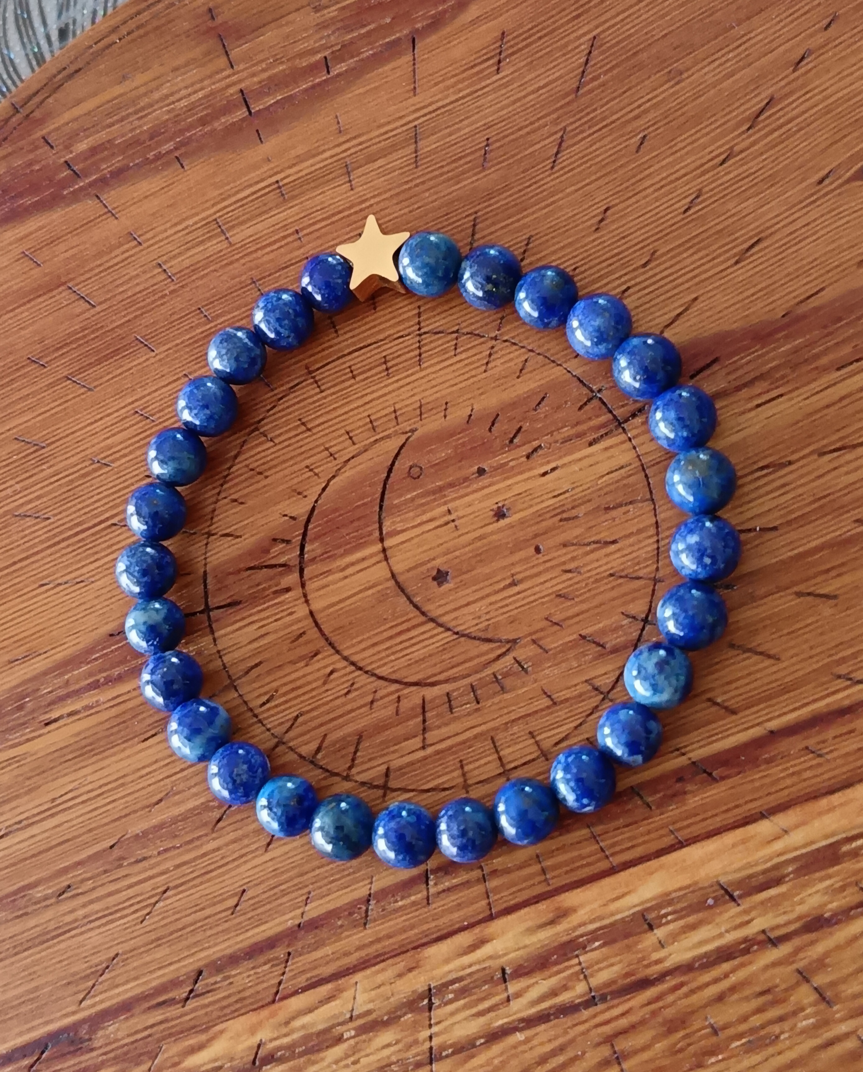 Bracelet "à la belle étoile" en lapis lazuli