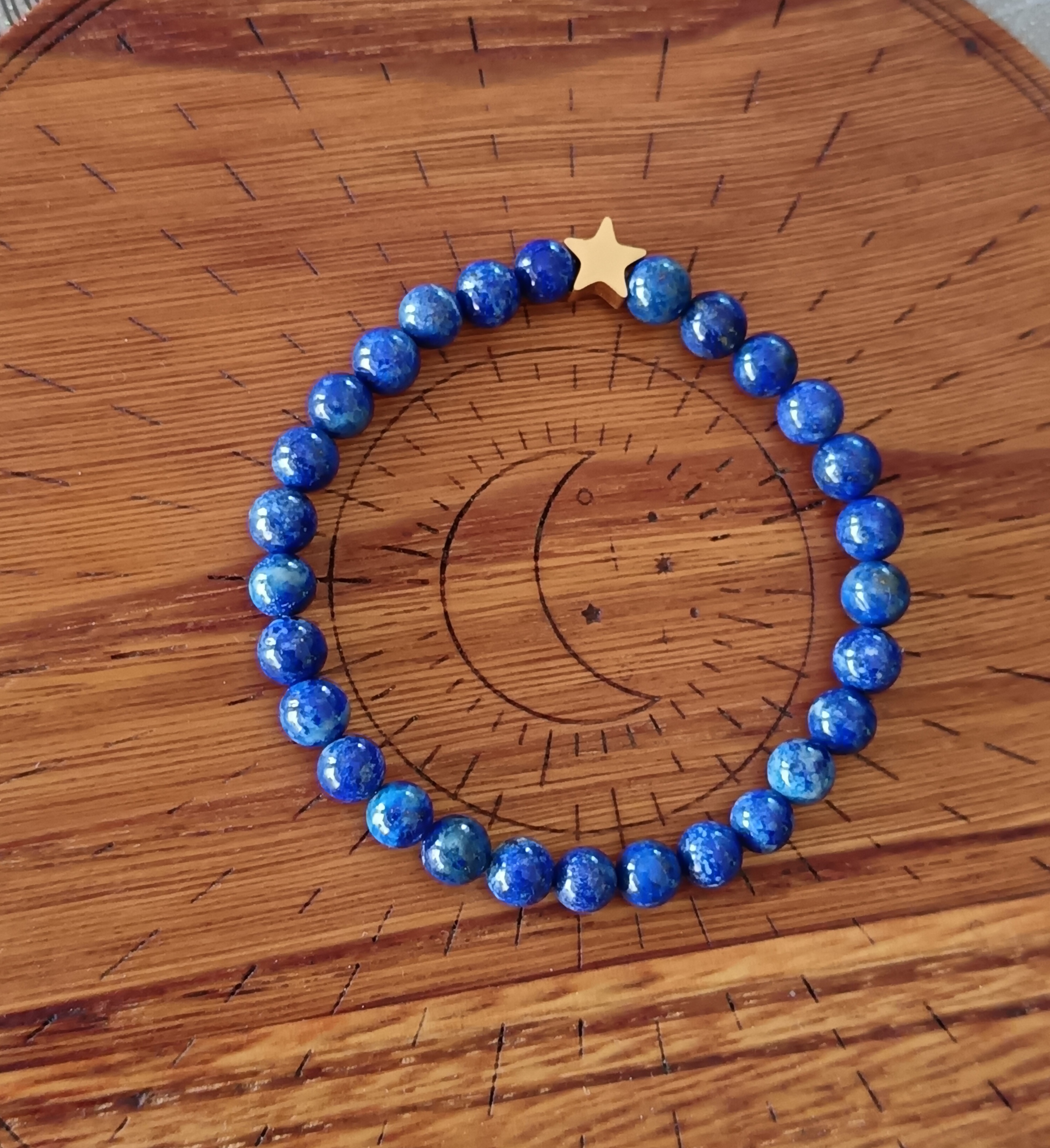 Bracelet "à la belle étoile" en lapis lazuli