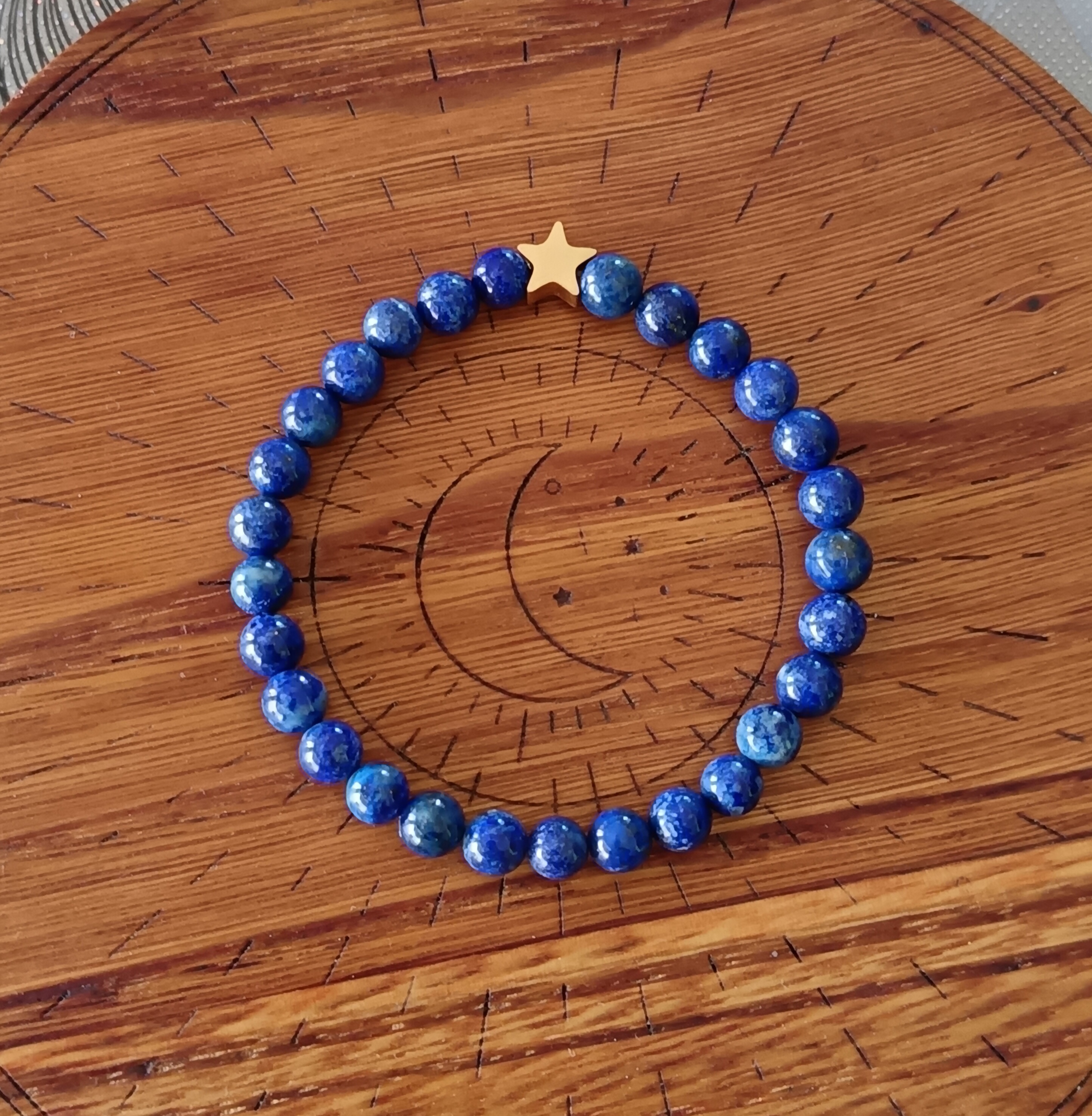 Bracelet "à la belle étoile" en lapis lazuli