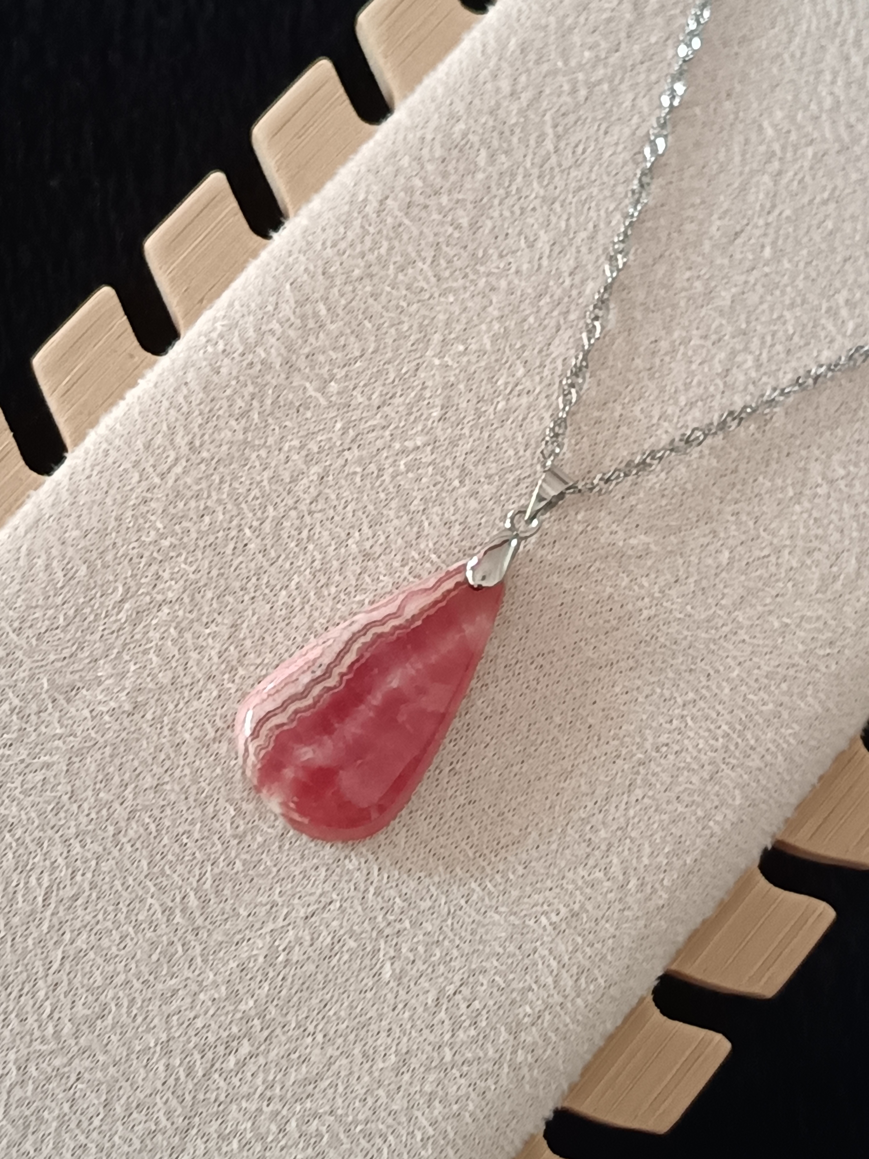 Collier "douceur" en rhodochrosite