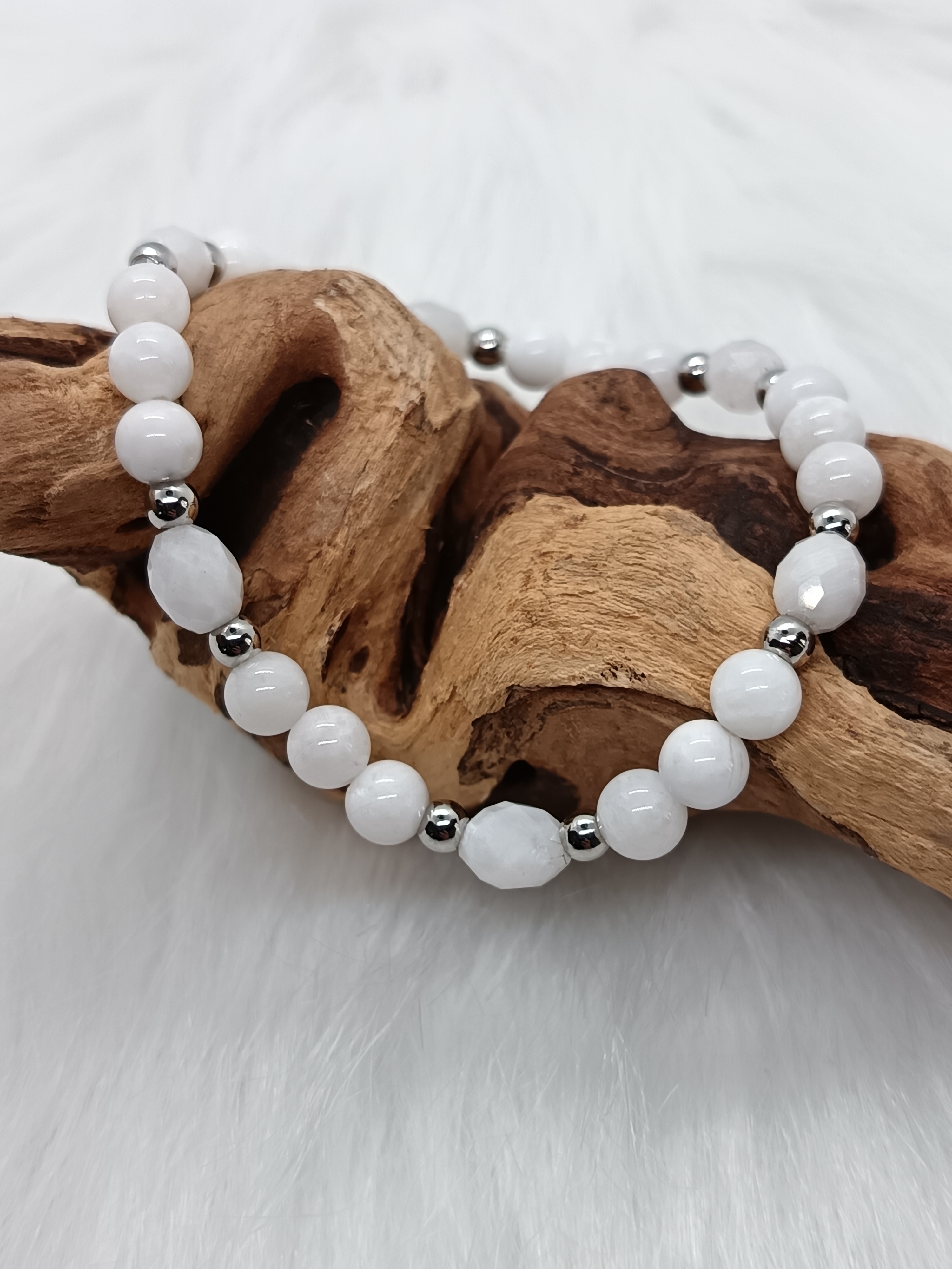 Bracelet "détente" en pierre de lune