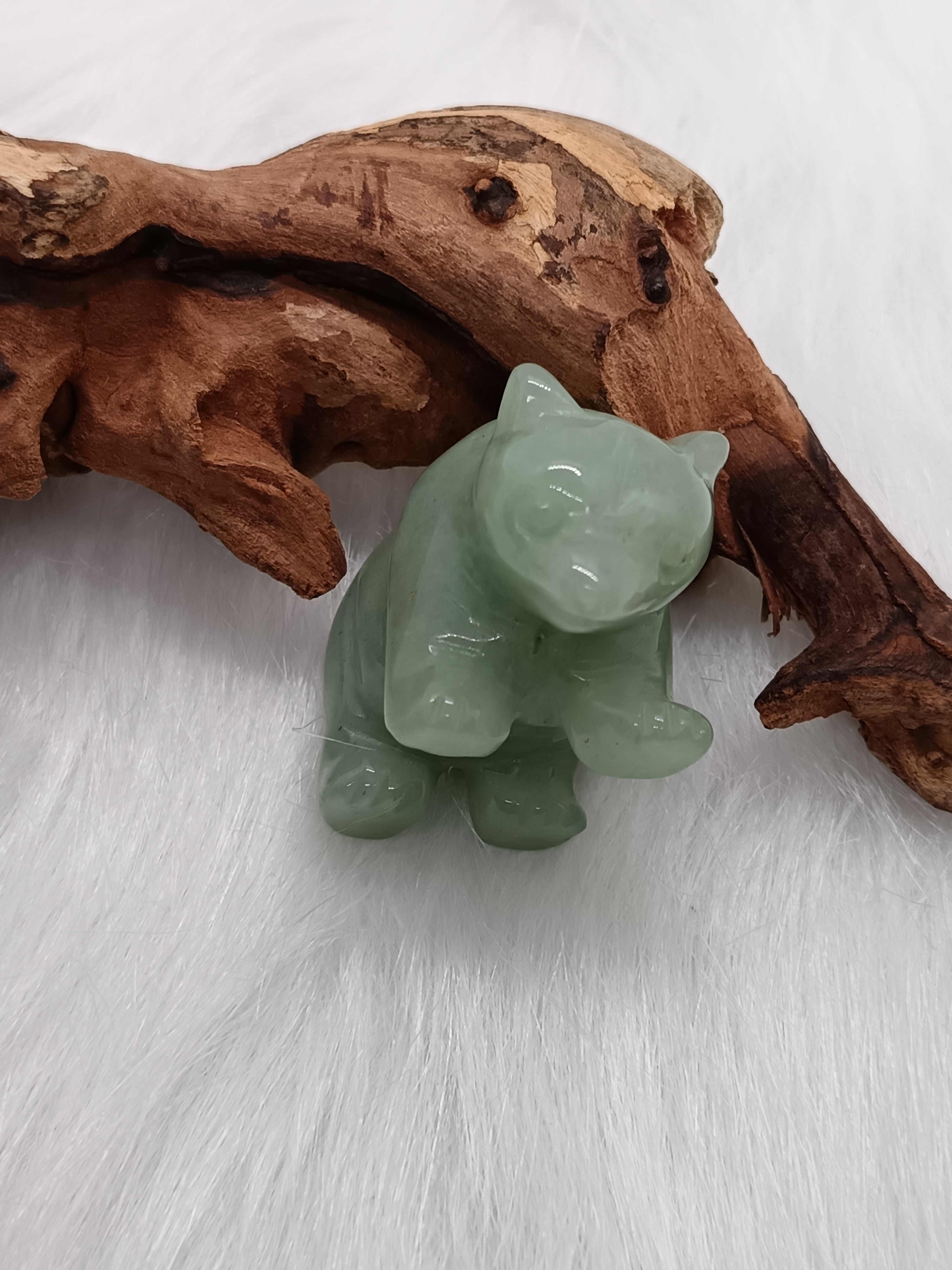 Ours en aventurine verte