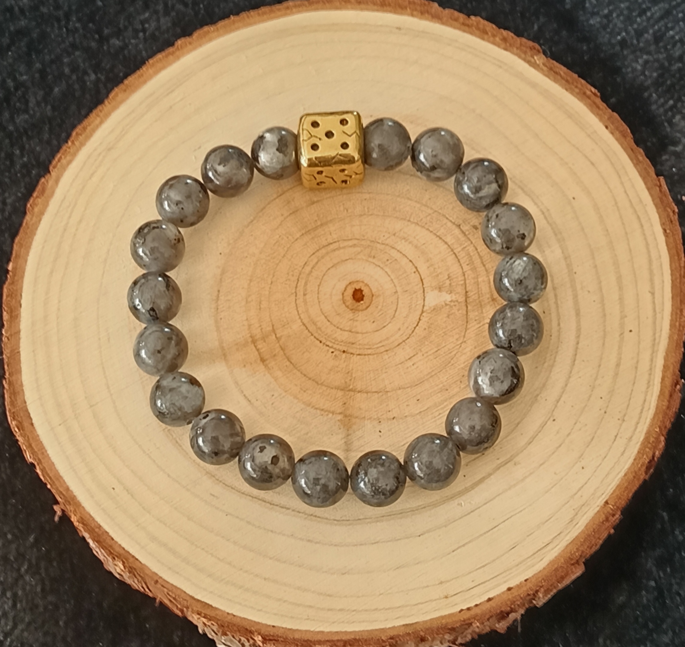 Bracelet "anti stress" en larvikite