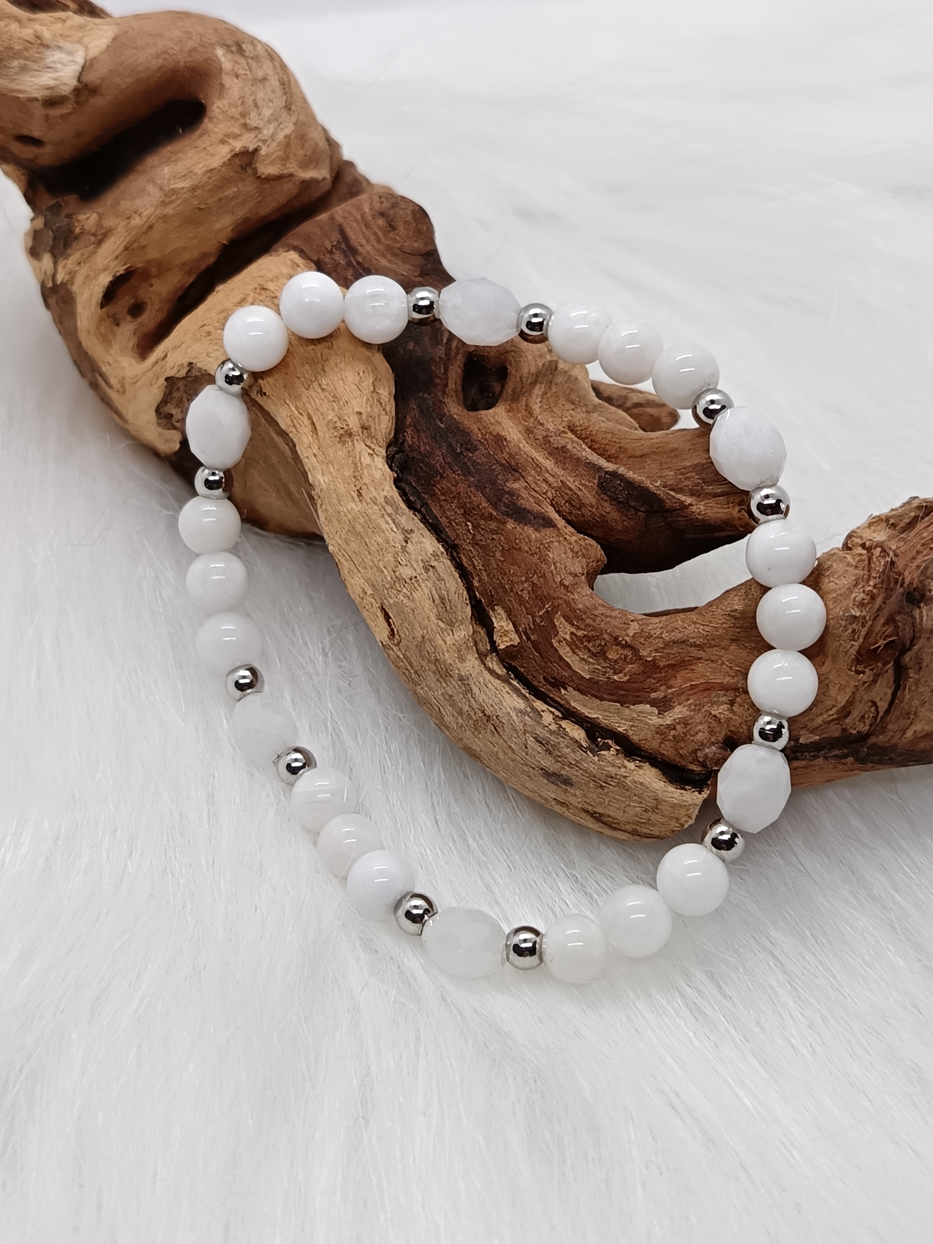 Bracelet "détente" en pierre de lune