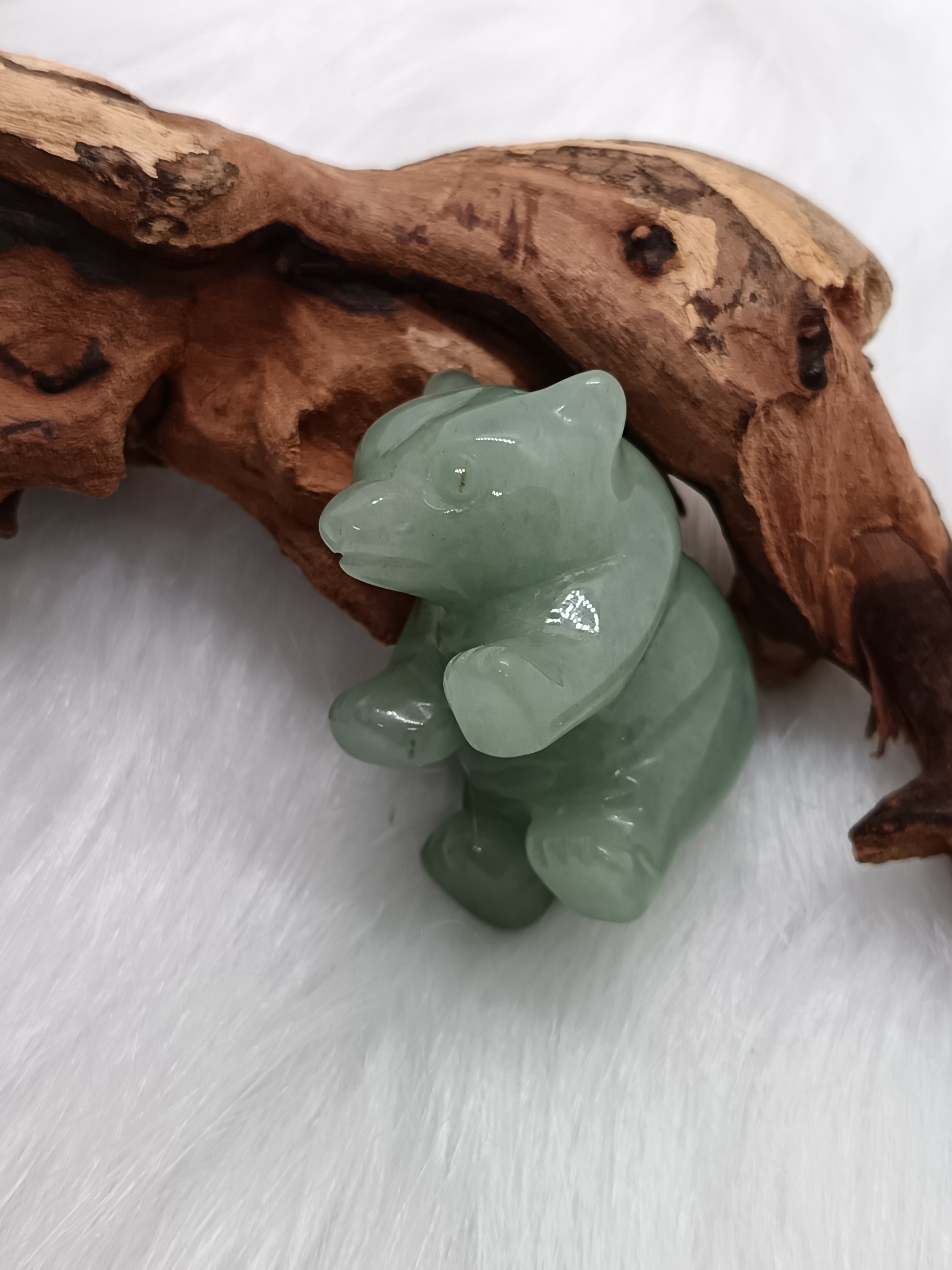 Ours en aventurine verte