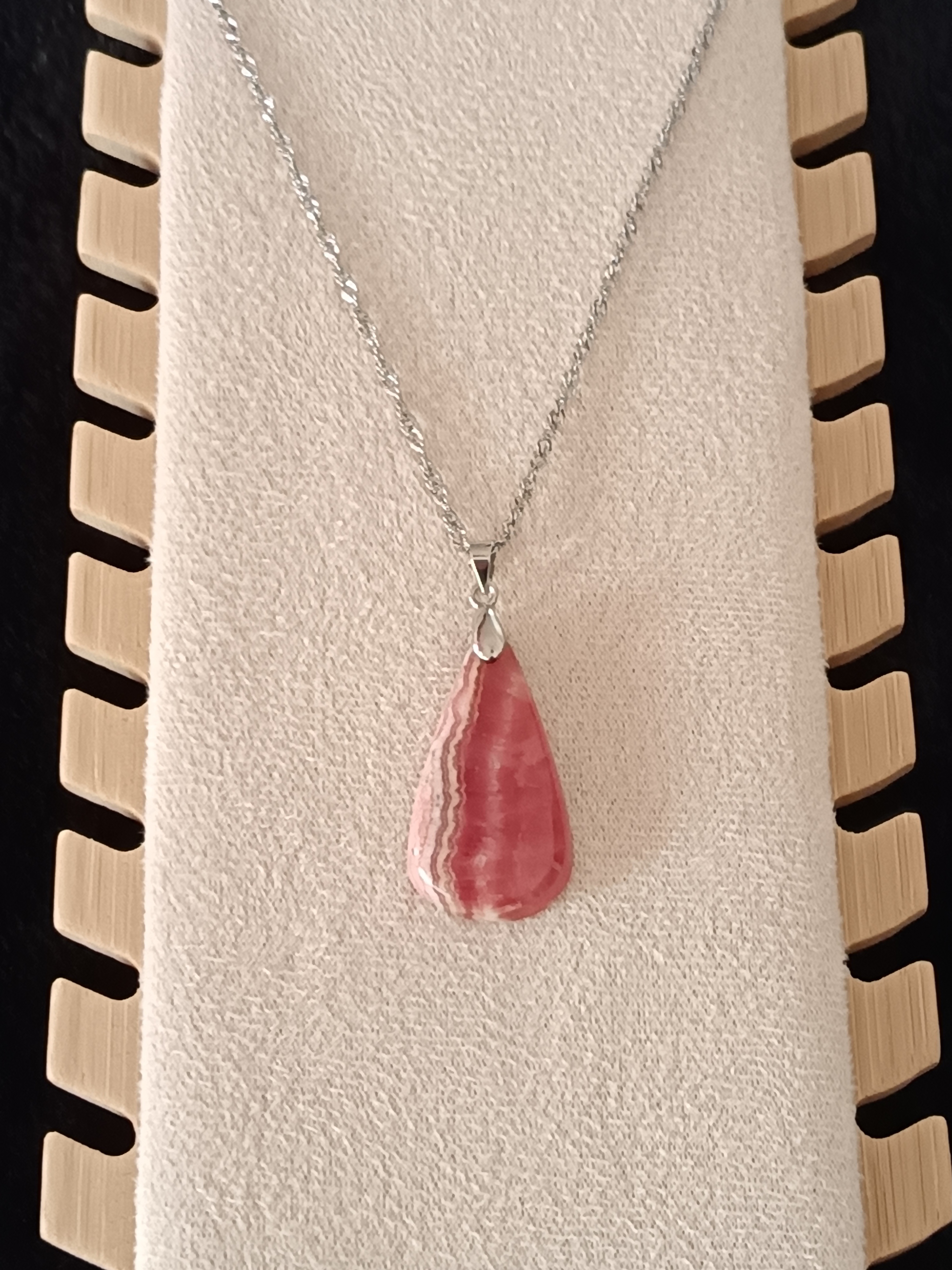 Collier "douceur" en rhodochrosite