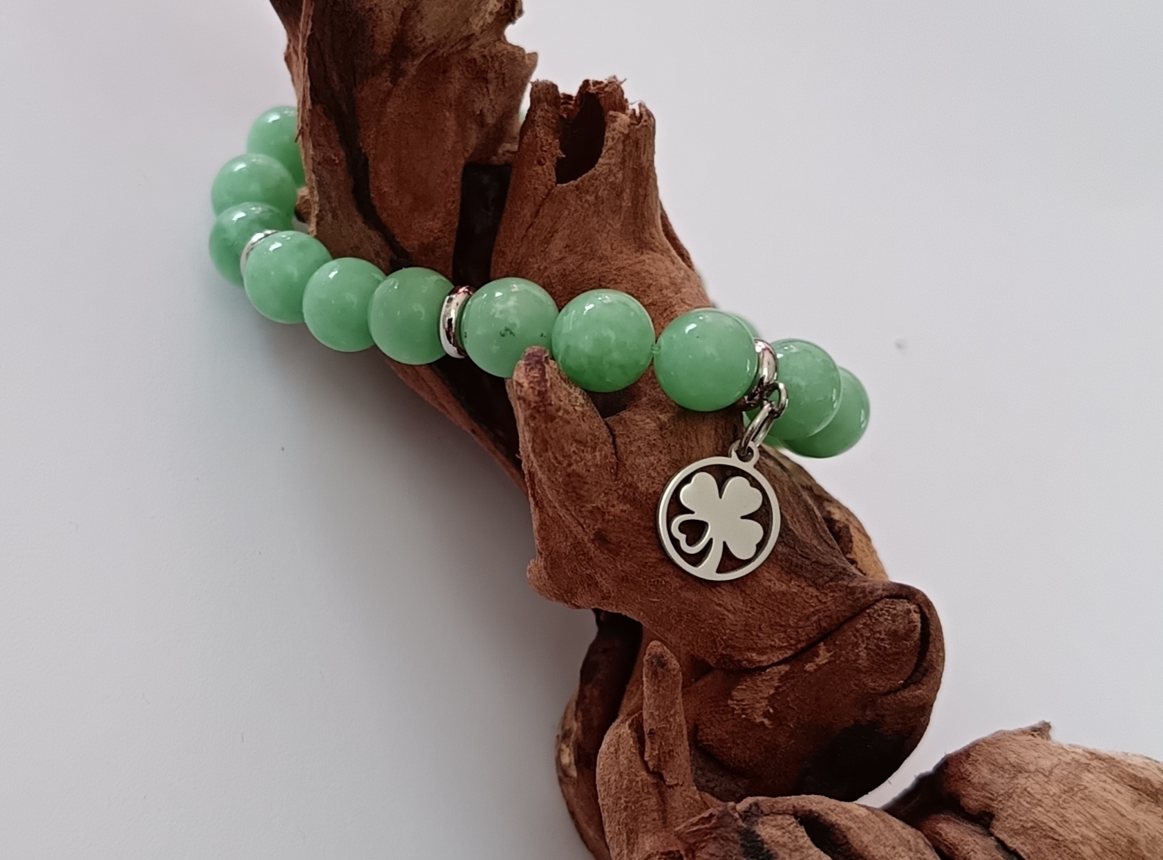 Bracelet "douceur" en angélite verte
