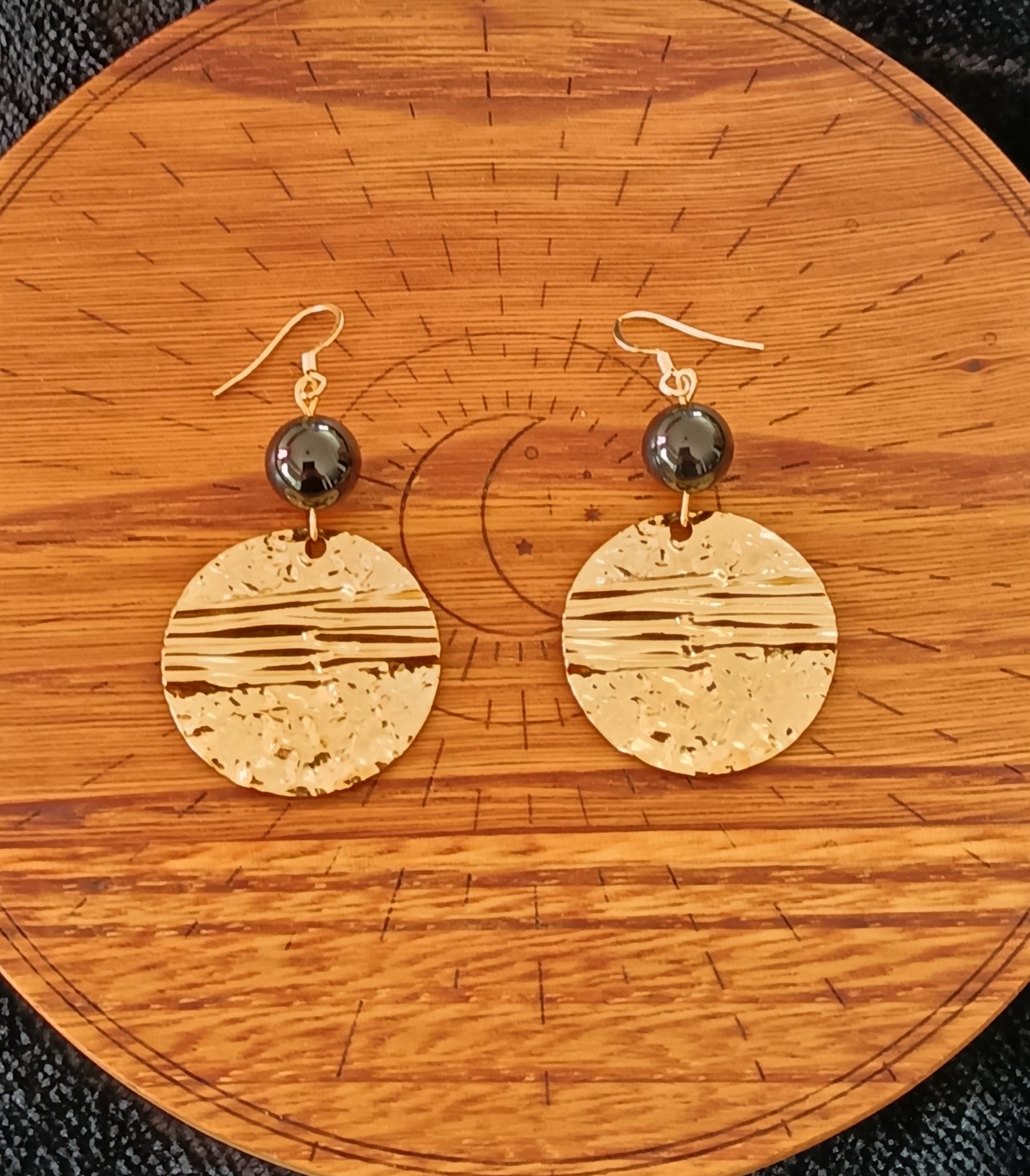 Boucles d'oreilles "protection" en tourmaline noire