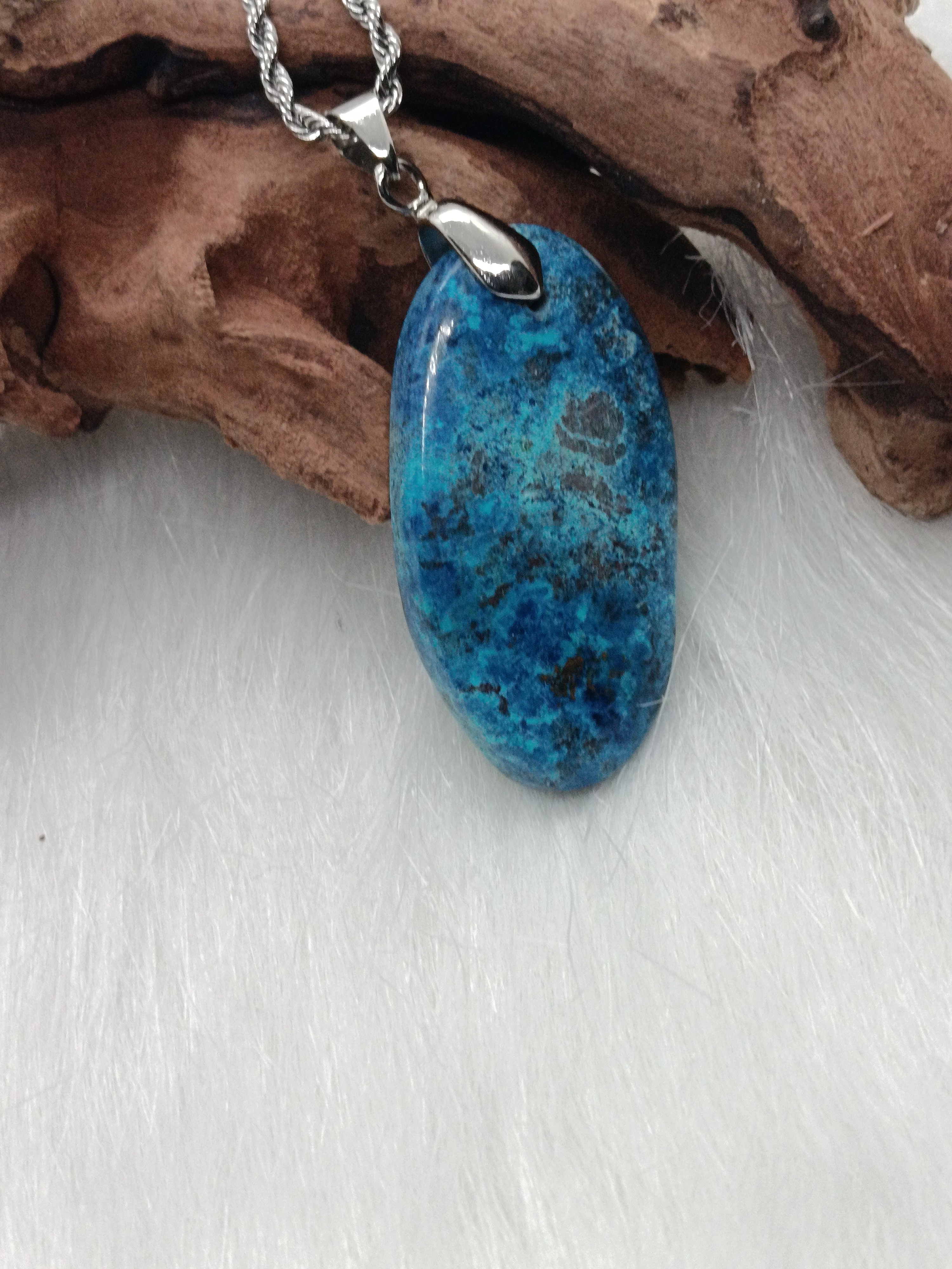 Collier "anti stress" en shattuckite