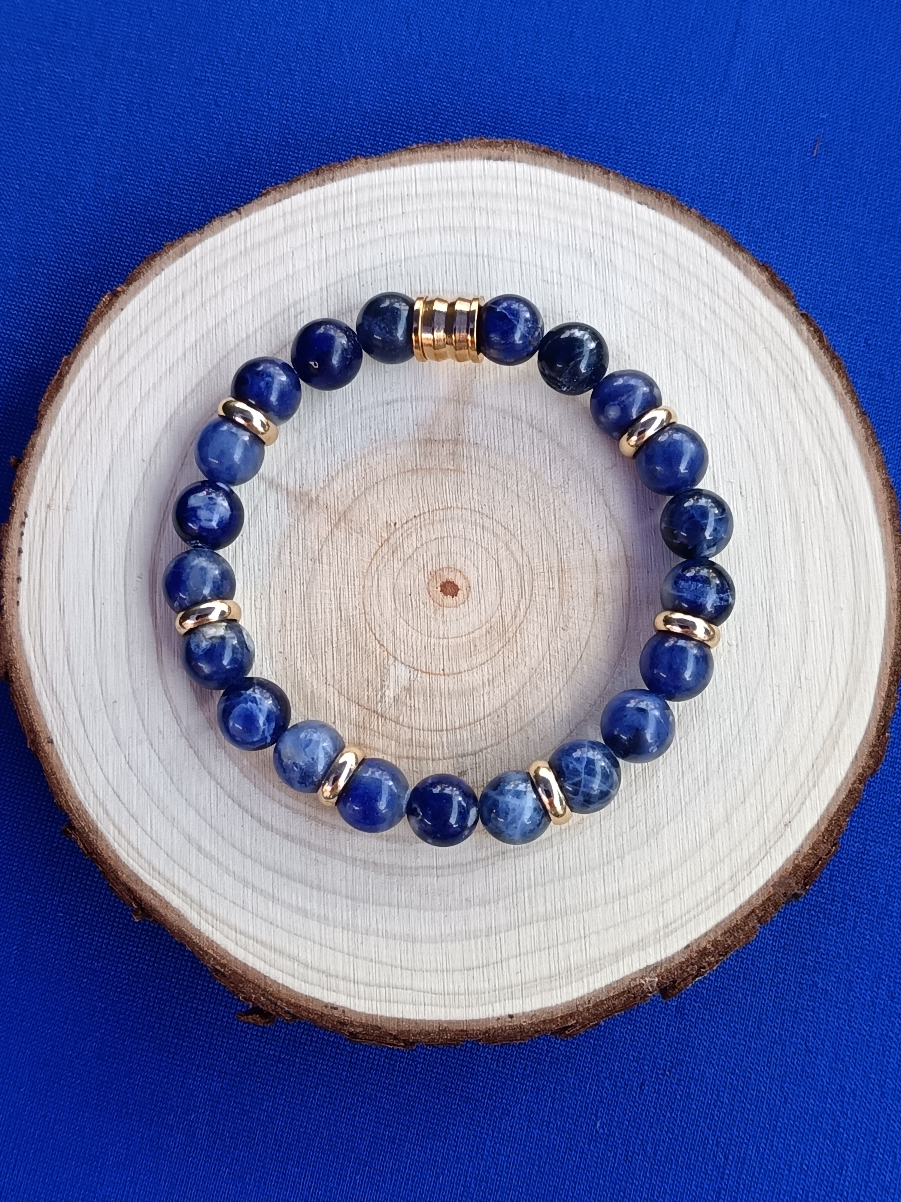 Bracelet "positivité" en sodalite