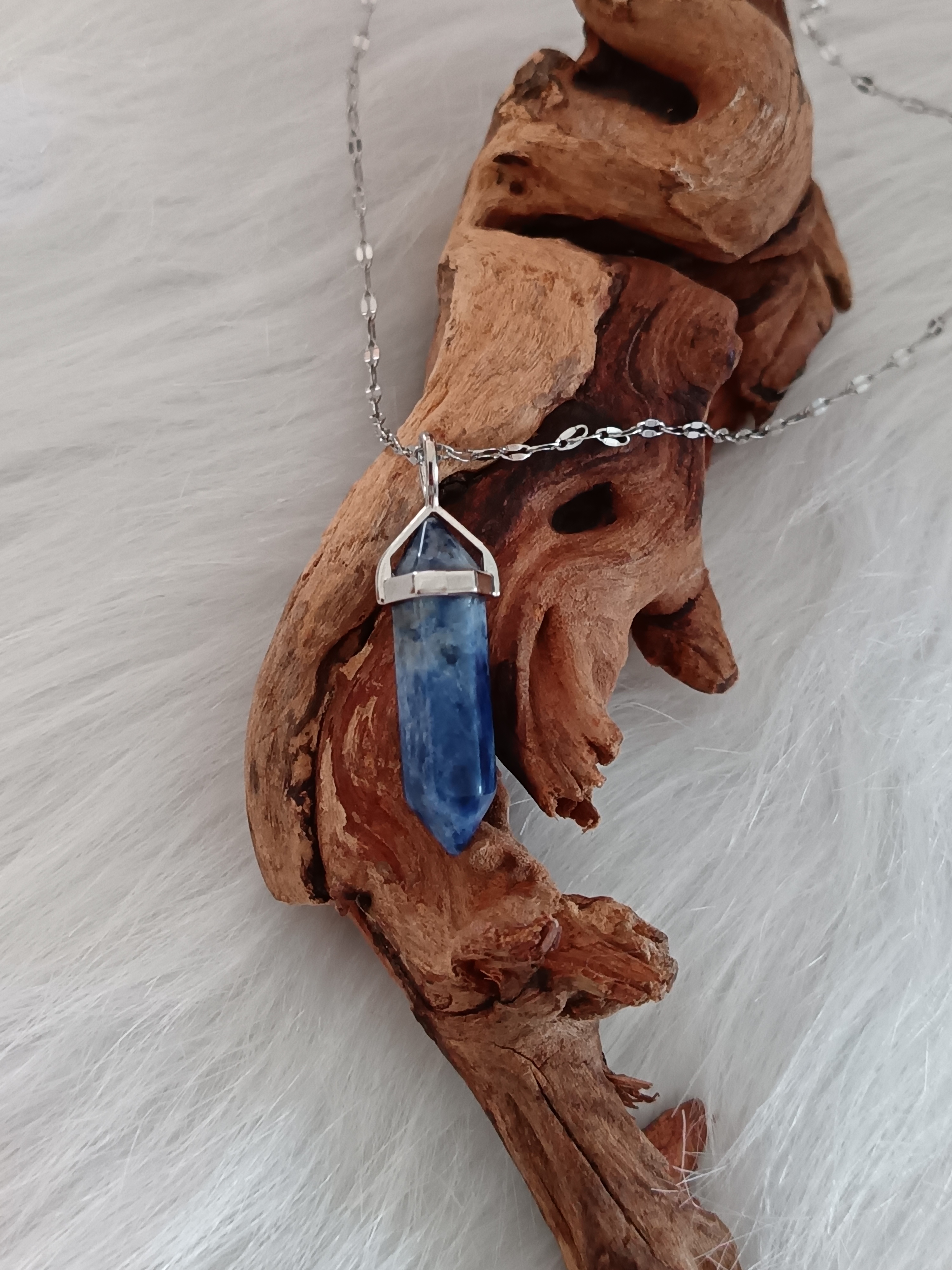 Collier "positivité" en sodalite